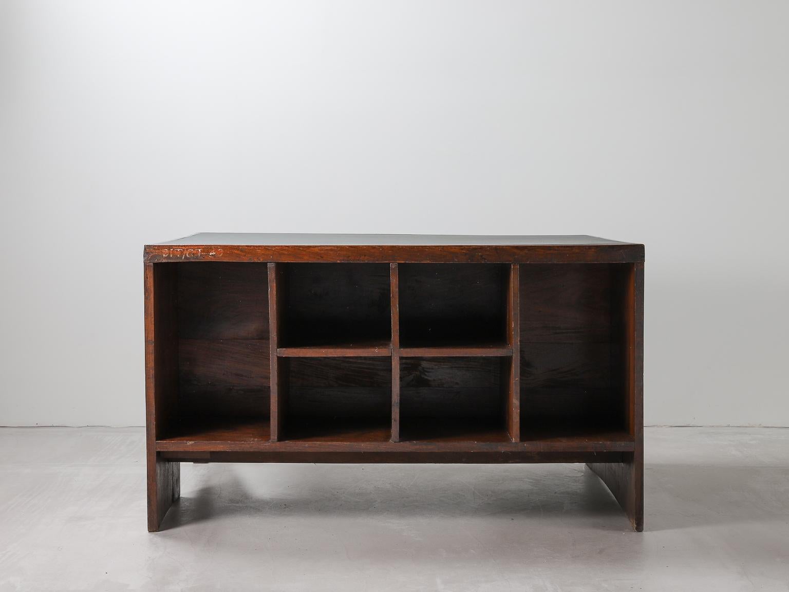 Pierre Jeanneret Desk with Bookcase, Model no. PJ-BU-02-A In Good Condition In London, Charterhouse Square