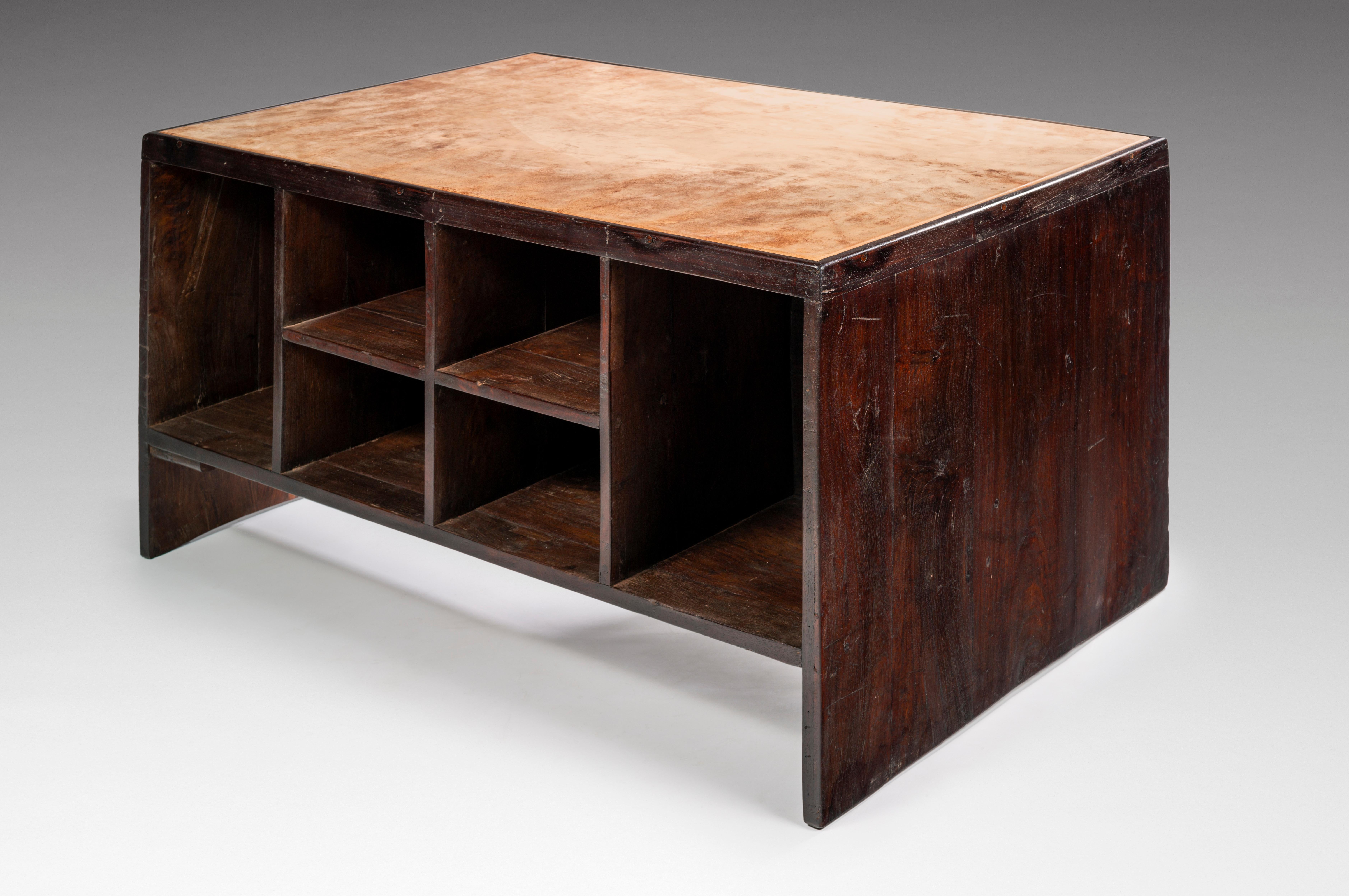 Pierre Jeanneret, Office Table PJ-BU-02-A, circa 1957 In Good Condition In Paris, FR