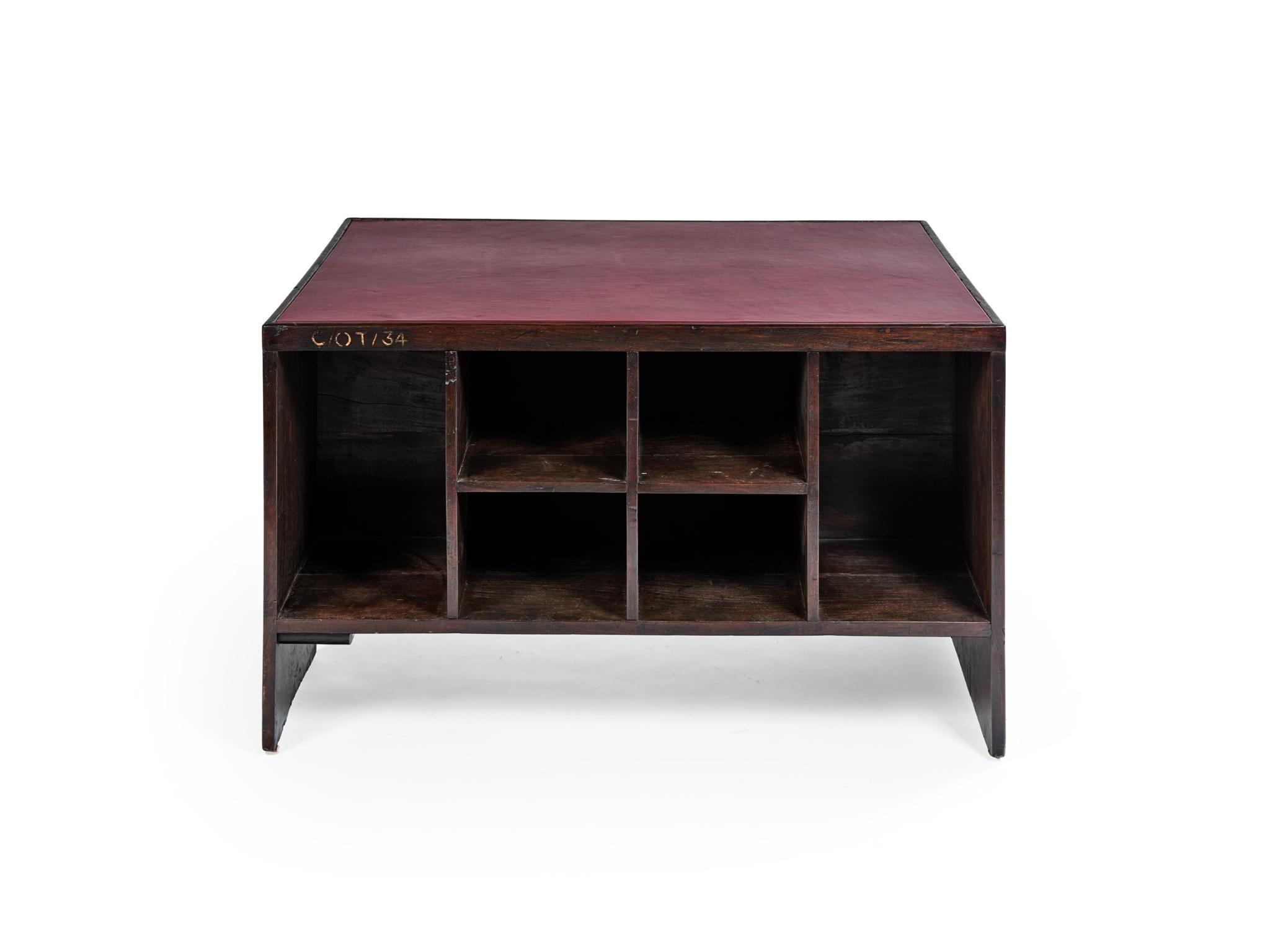 Pierre Jeanneret, Office Table PJ-BU-02-A, circa 1957 In Good Condition In Paris, FR
