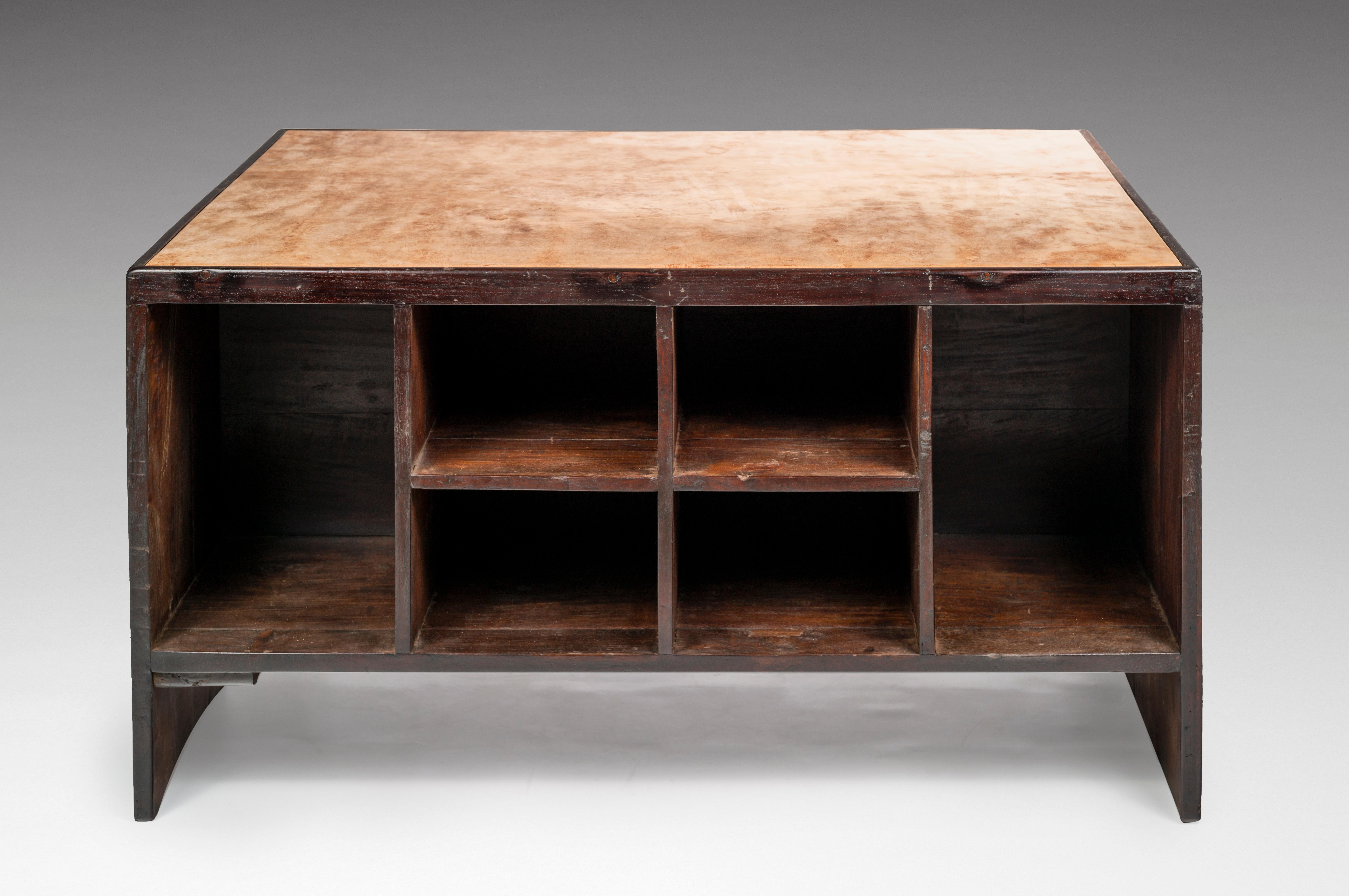Mid-20th Century Pierre Jeanneret, Office Table PJ-BU-02-A, circa 1957