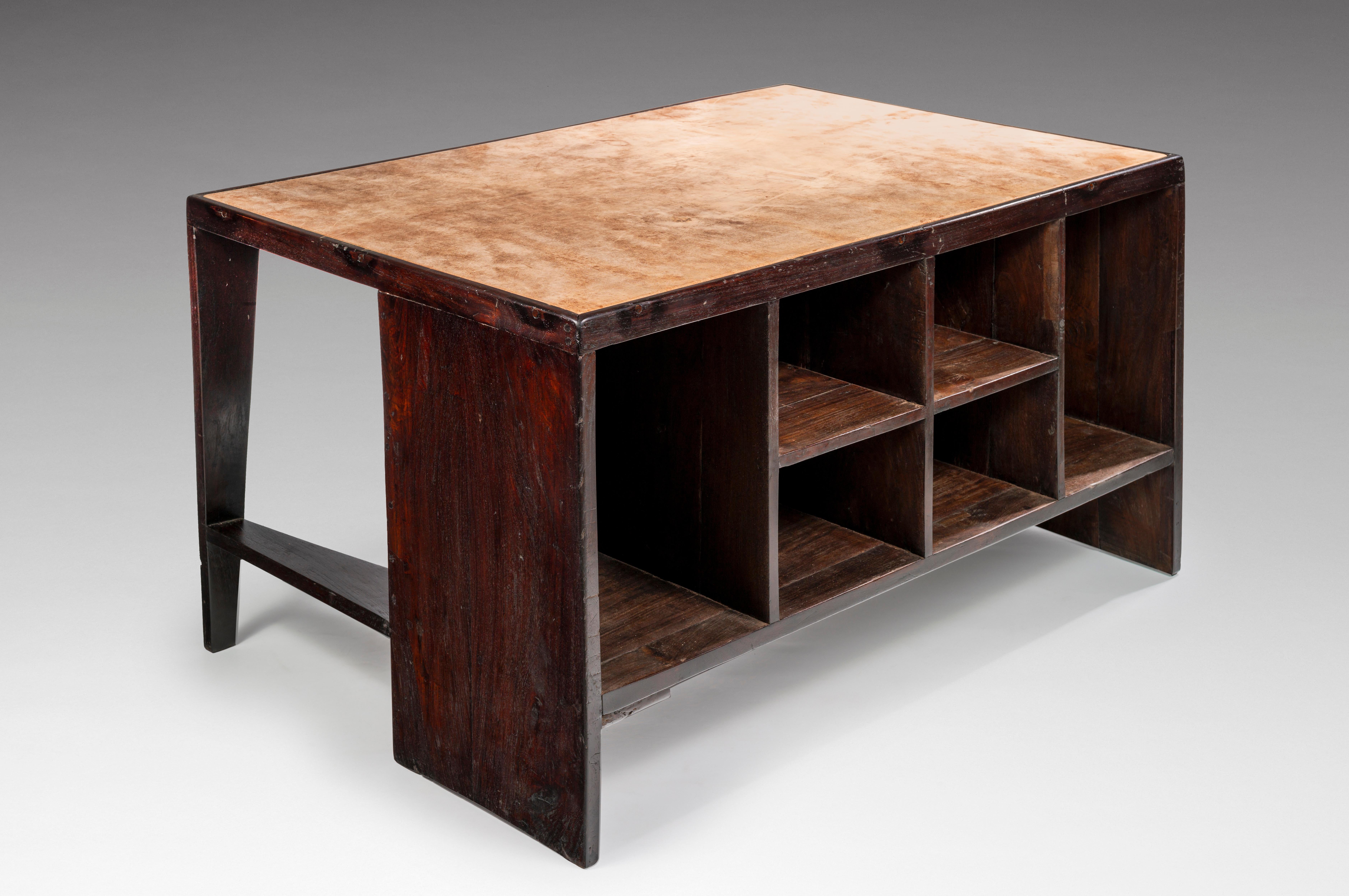 Rosewood Pierre Jeanneret, Office Table PJ-BU-02-A, circa 1957