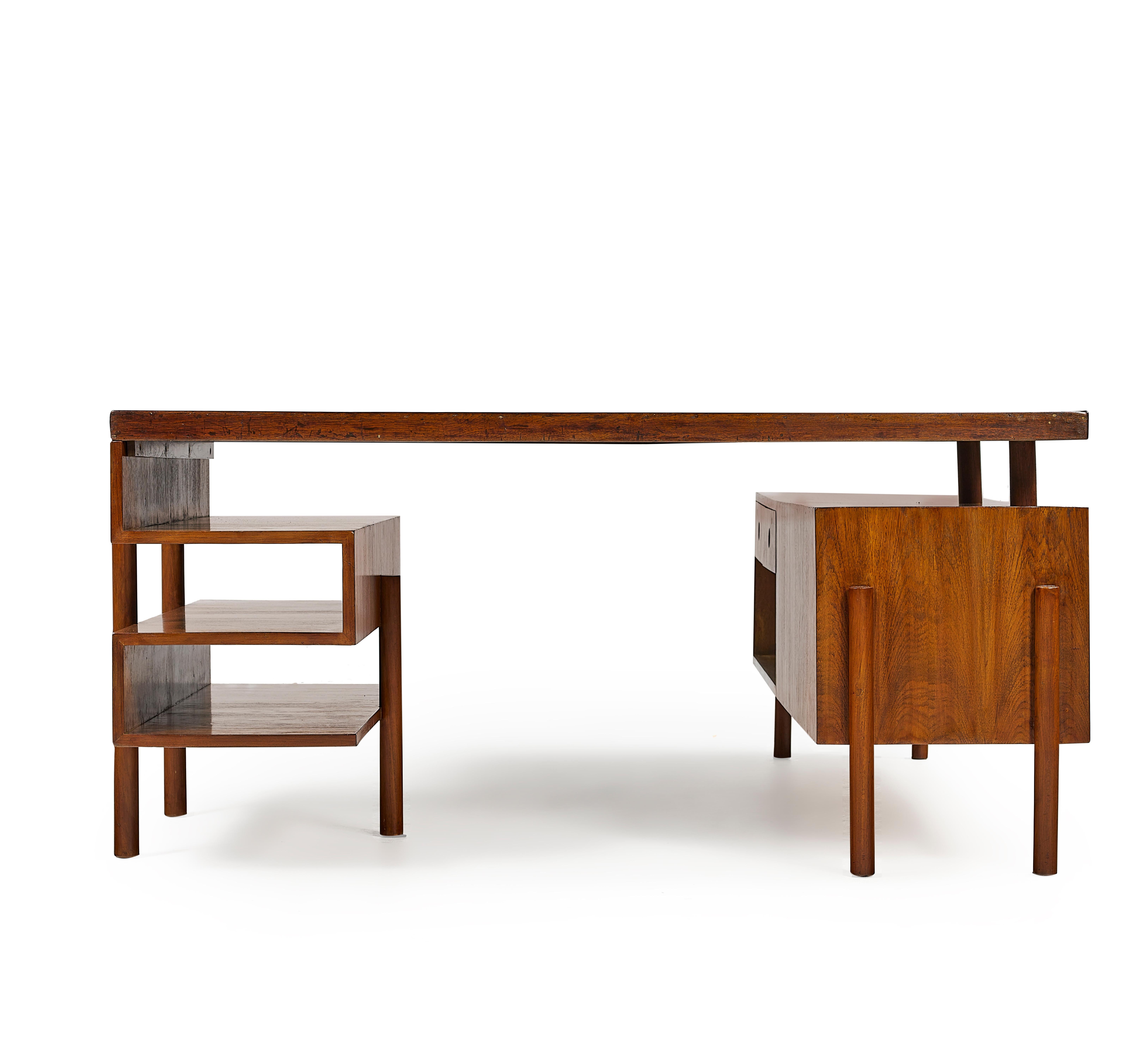 Indian Pierre Jeanneret, Office Table PJ-BU-16-A, circa 1957 For Sale