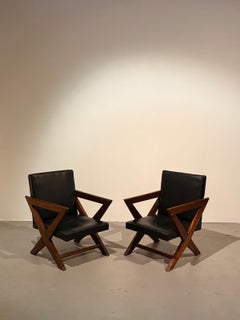 Pierre Jeanneret, original Sessel SI-49-A, Moderne Mitte des Jahrhunderts
