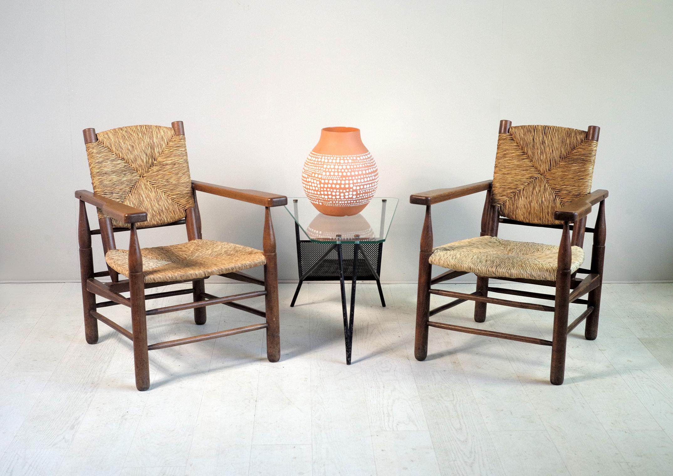 Pierre Jeanneret , Pair of Armchairs 