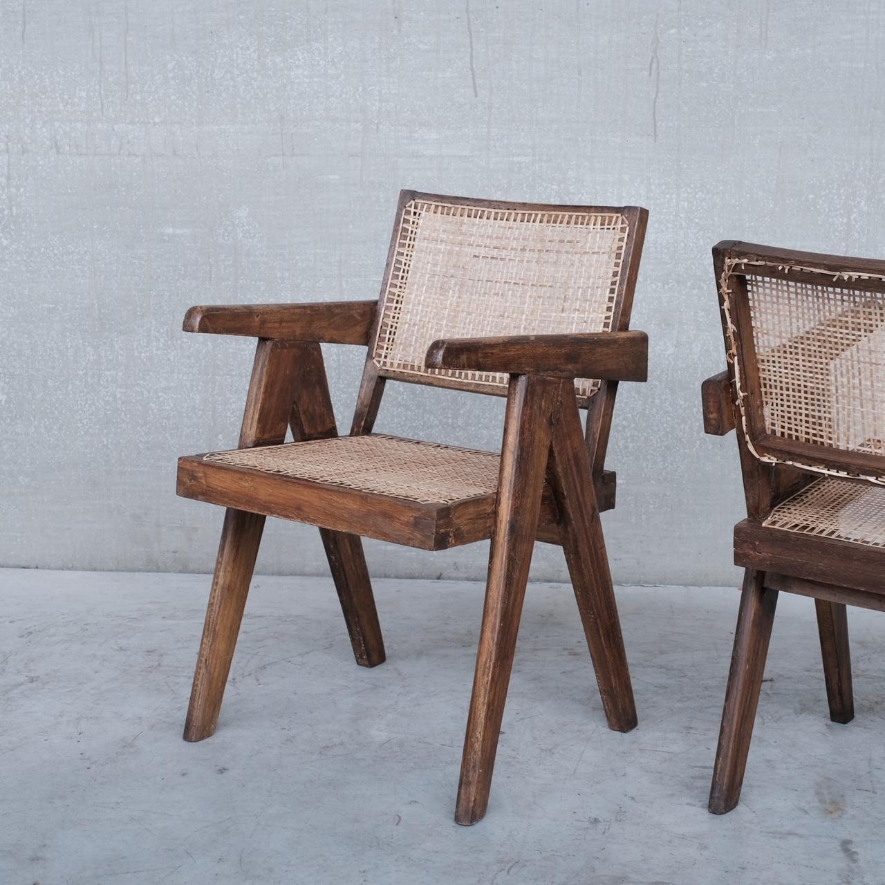 Pierre Jeanneret Pair of Mid-Century Office Armchairs For Sale 5