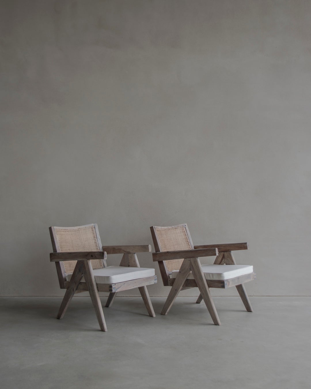 Pierre Jeanneret Pair of PJ-SI-29-A - Easy Chairs - Authentic Blond Teak, 1957