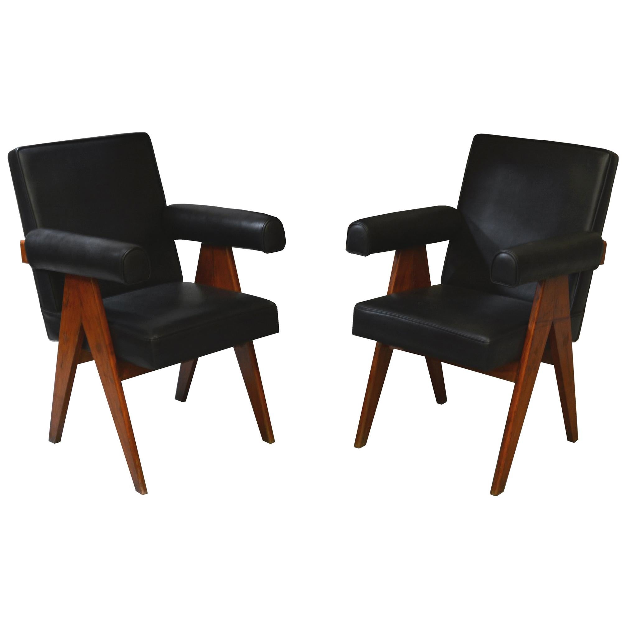 Pierre Jeanneret Pair of Senate Committee Chairs For Sale