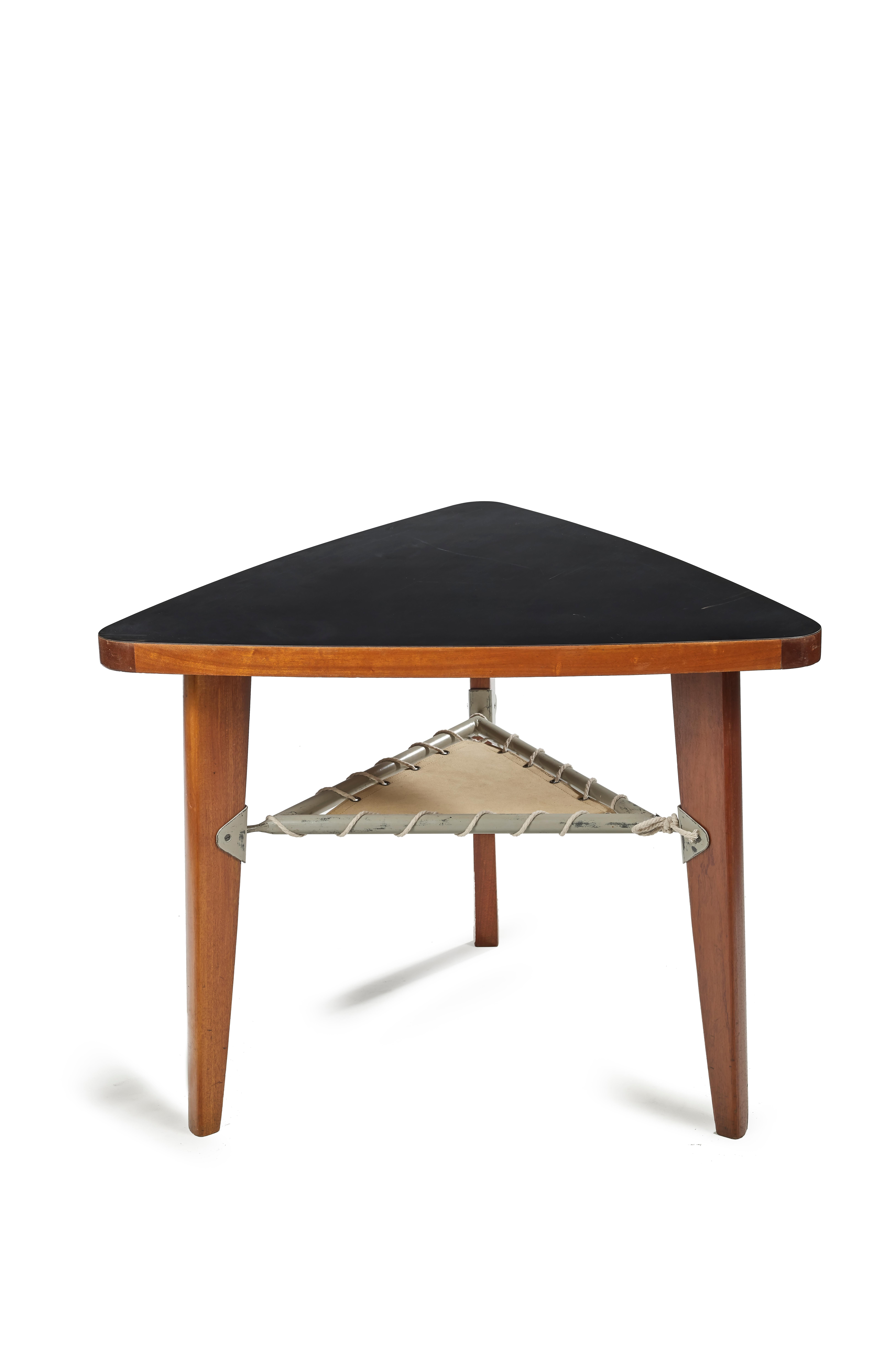 Pierre Jeanneret Pedestal Table, 1950 In Fair Condition For Sale In Paris, FR