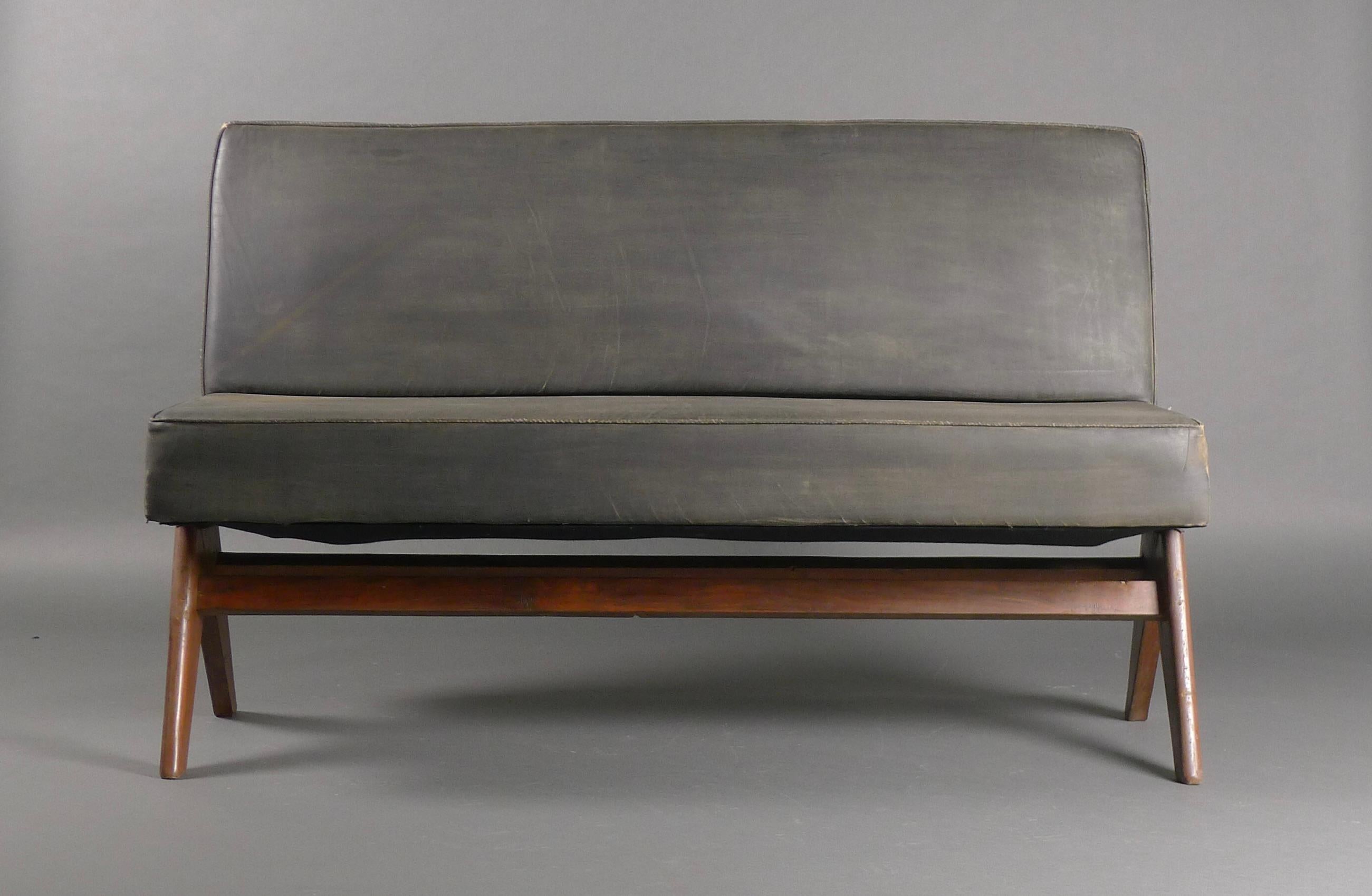 Mid-Century Modern Pierre Jeanneret, Peon or Public Bench, Chandigarh late 1950s For Sale
