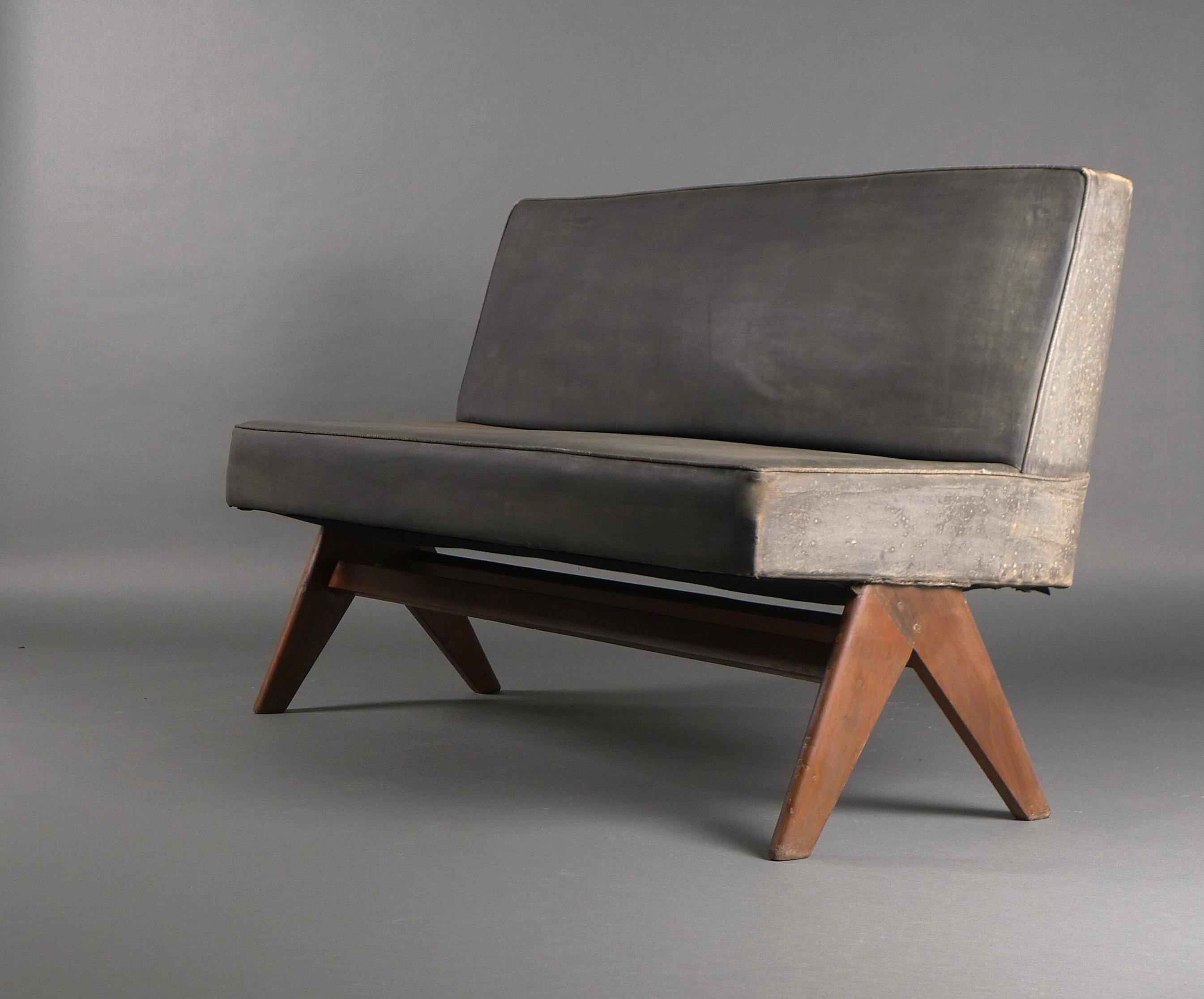 Indian Pierre Jeanneret, Peon or Public Bench, Chandigarh late 1950s For Sale