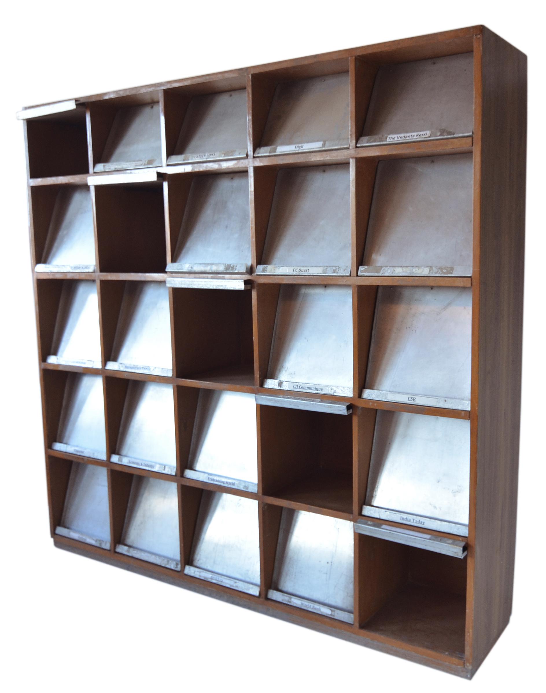 Aluminum Pierre Jeanneret Periodical Bookcase