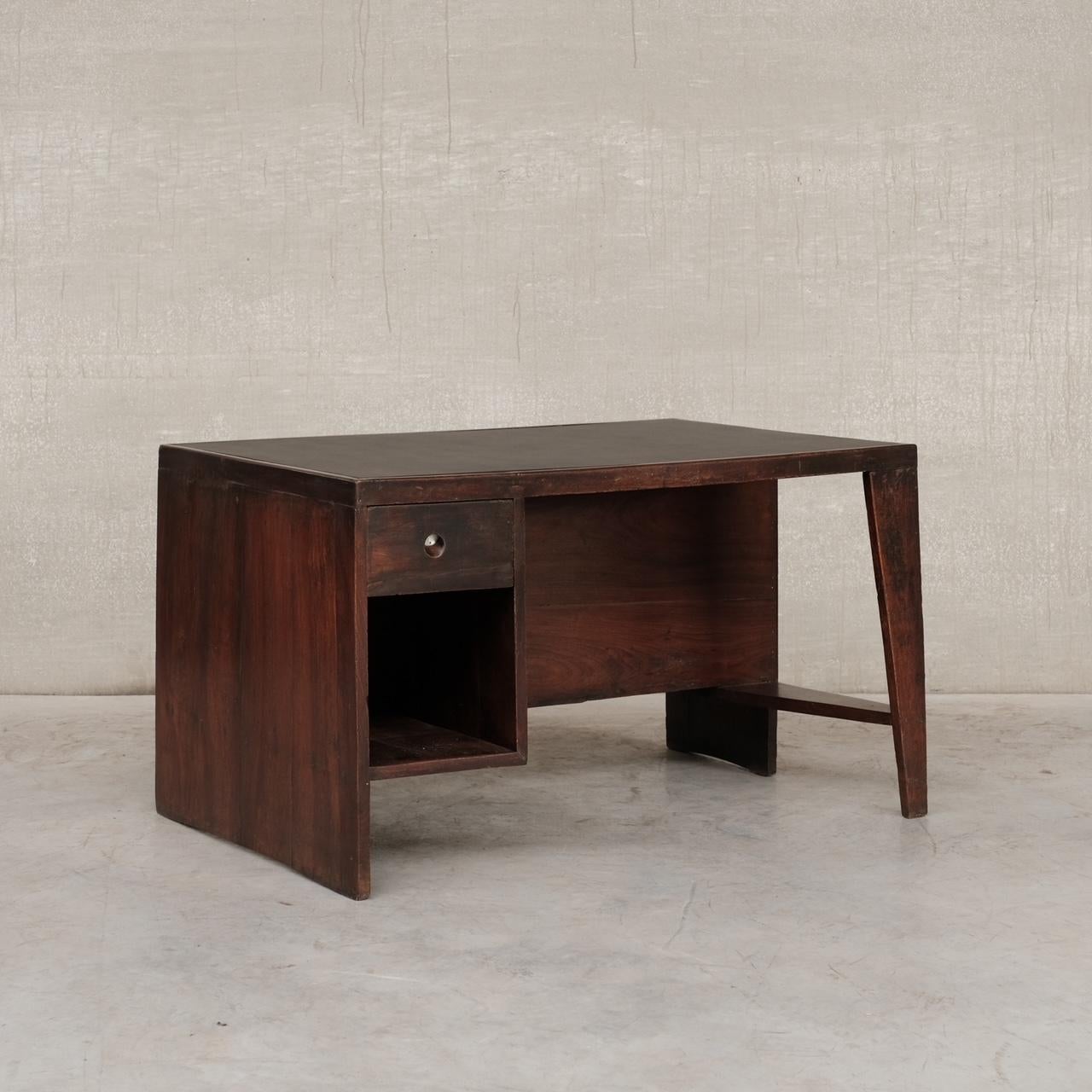 Wood Pierre Jeanneret Pigeonhole Mid-Century Desk PJ-BU-02-A For Sale