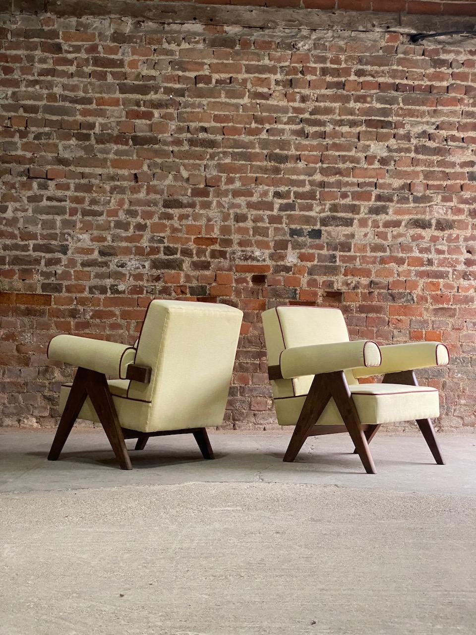Pierre Jeanneret PJ-010806 ‘Easy Lounge’ Armchairs Chandigarh, Circa 1958-59 In Good Condition In Longdon, Tewkesbury