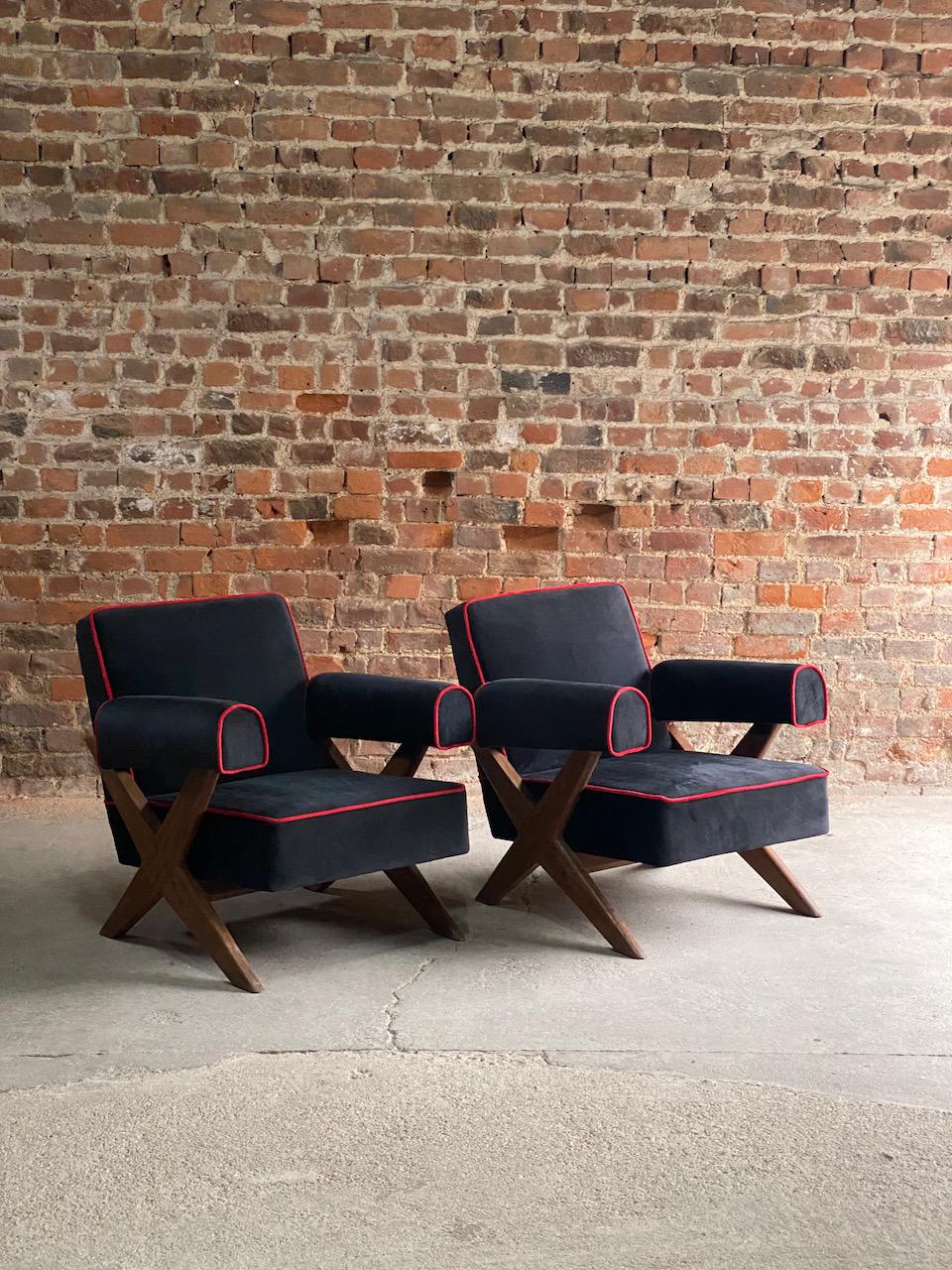 Pierre Jeanneret PJ-010806 ‘Easy Lounge’ Armchairs Set 2 Circa 1958-59 For Sale 1