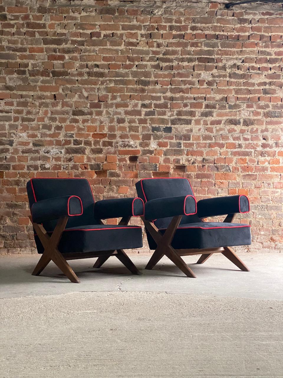 Pierre Jeanneret PJ-010806 ‘Easy Lounge’ Armchairs Set 2 Circa 1958-59 For Sale 3