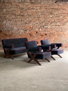 Pierre Jeanneret PJ-010806 Easy Lounge Sofa & Sessel Set 2 1958-59