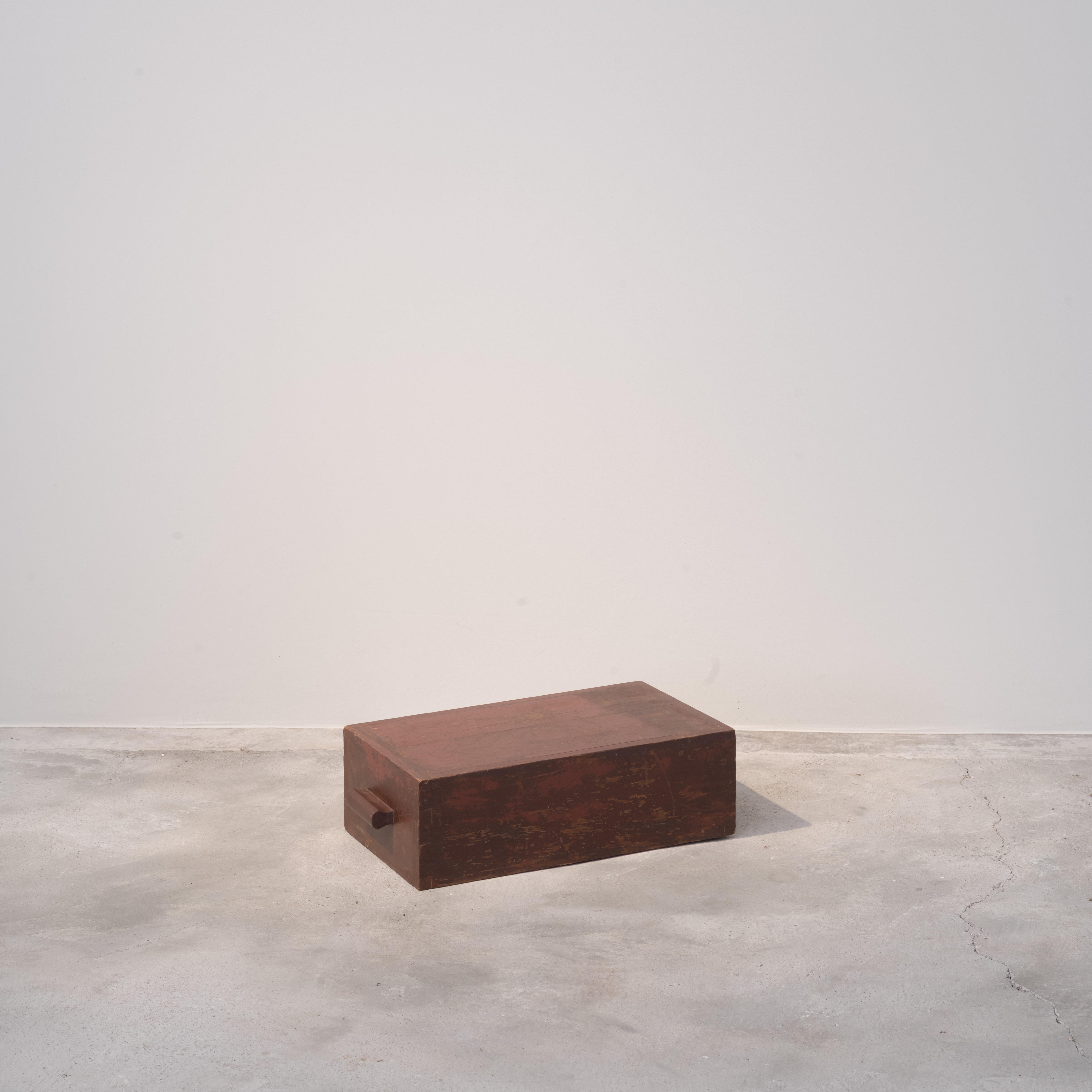 Indien Pierre Jeanneret PJ-67-A Tabouret Cube / Authentique Chandigarh Moderne du Milieu du Siècle en vente