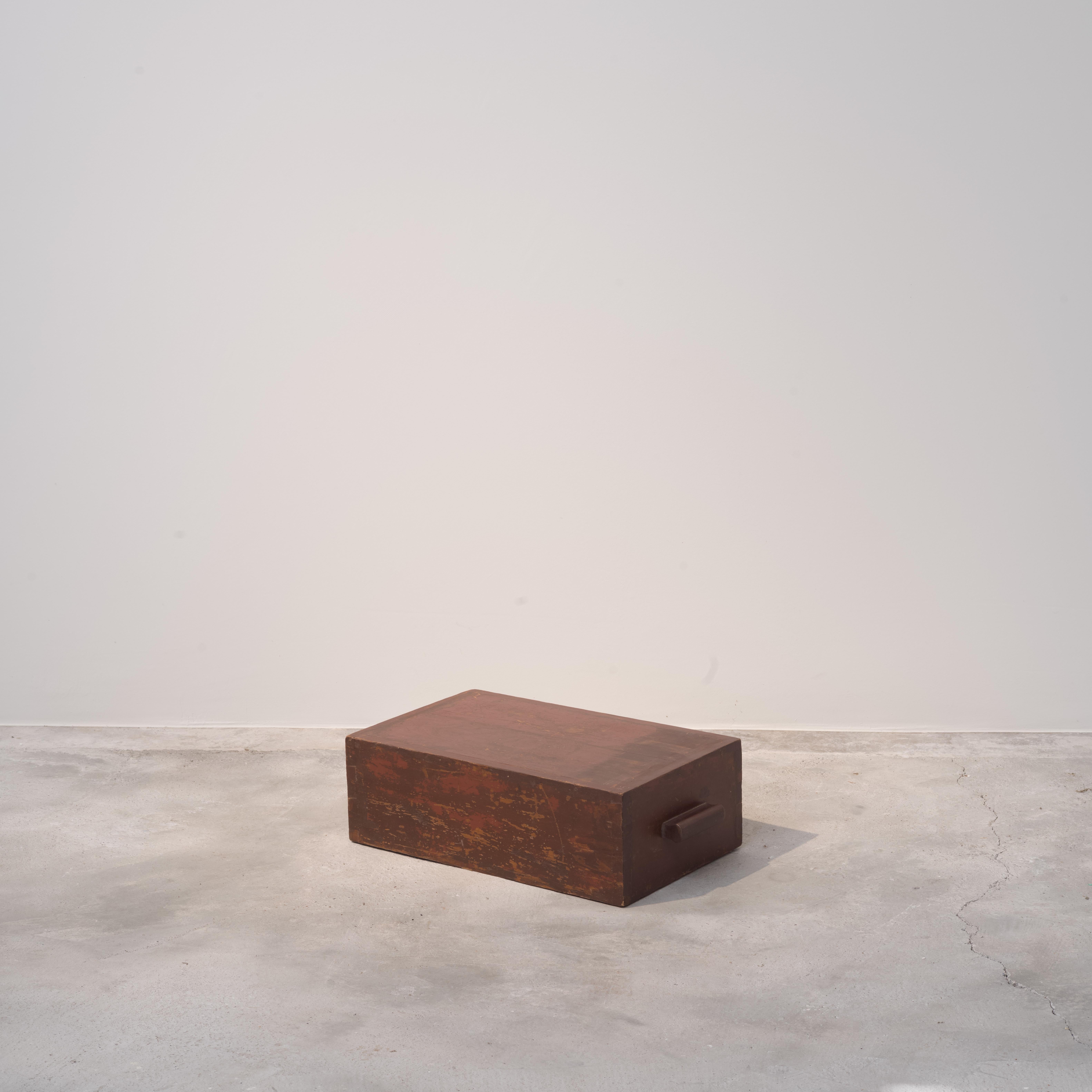 Milieu du XXe siècle Pierre Jeanneret PJ-67-A Tabouret Cube / Authentique Chandigarh Moderne du Milieu du Siècle en vente