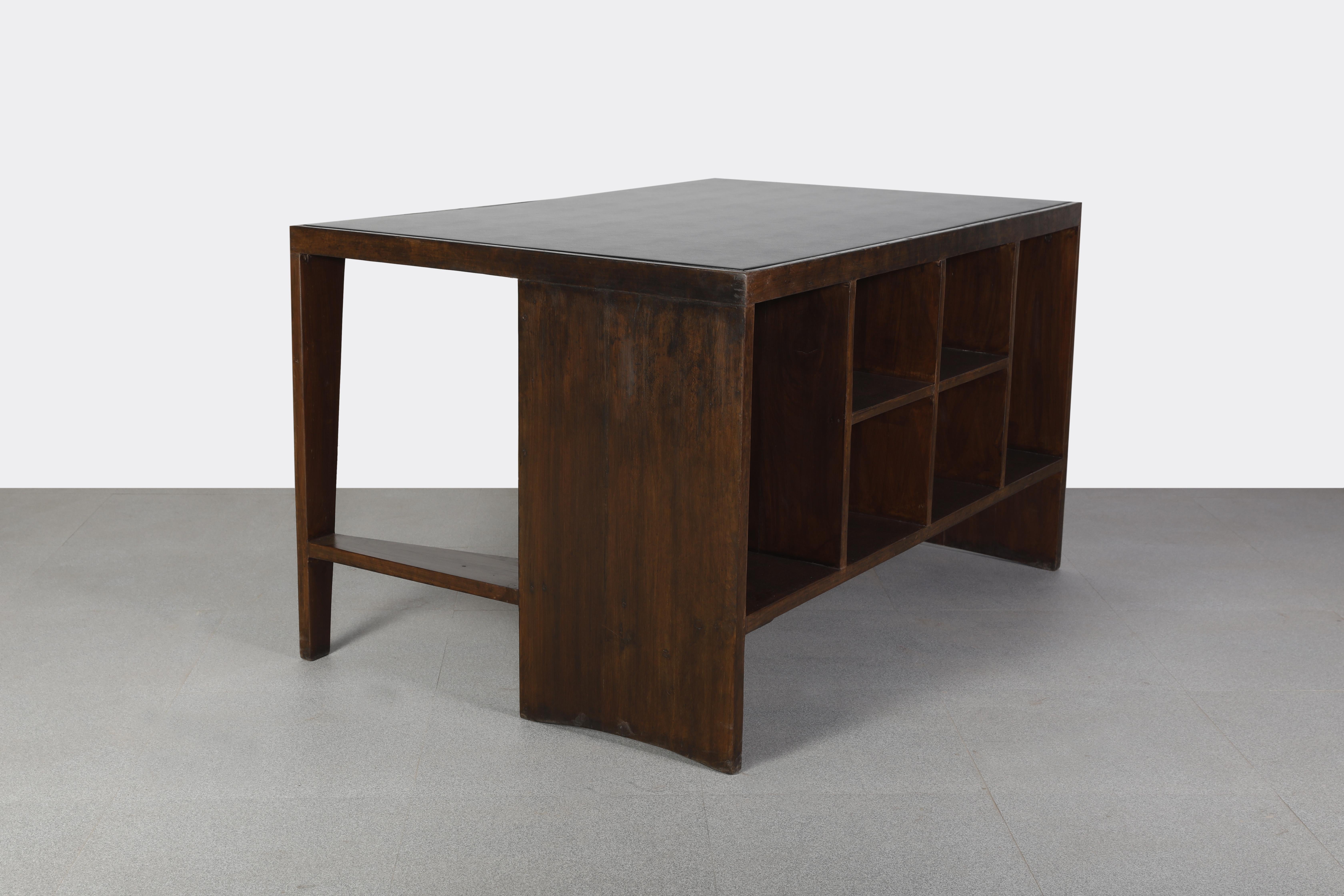 Hand-Crafted Pierre Jeanneret PJ-BU-02-A Pigeonhole Desk / Authentic Mid-Century Modern