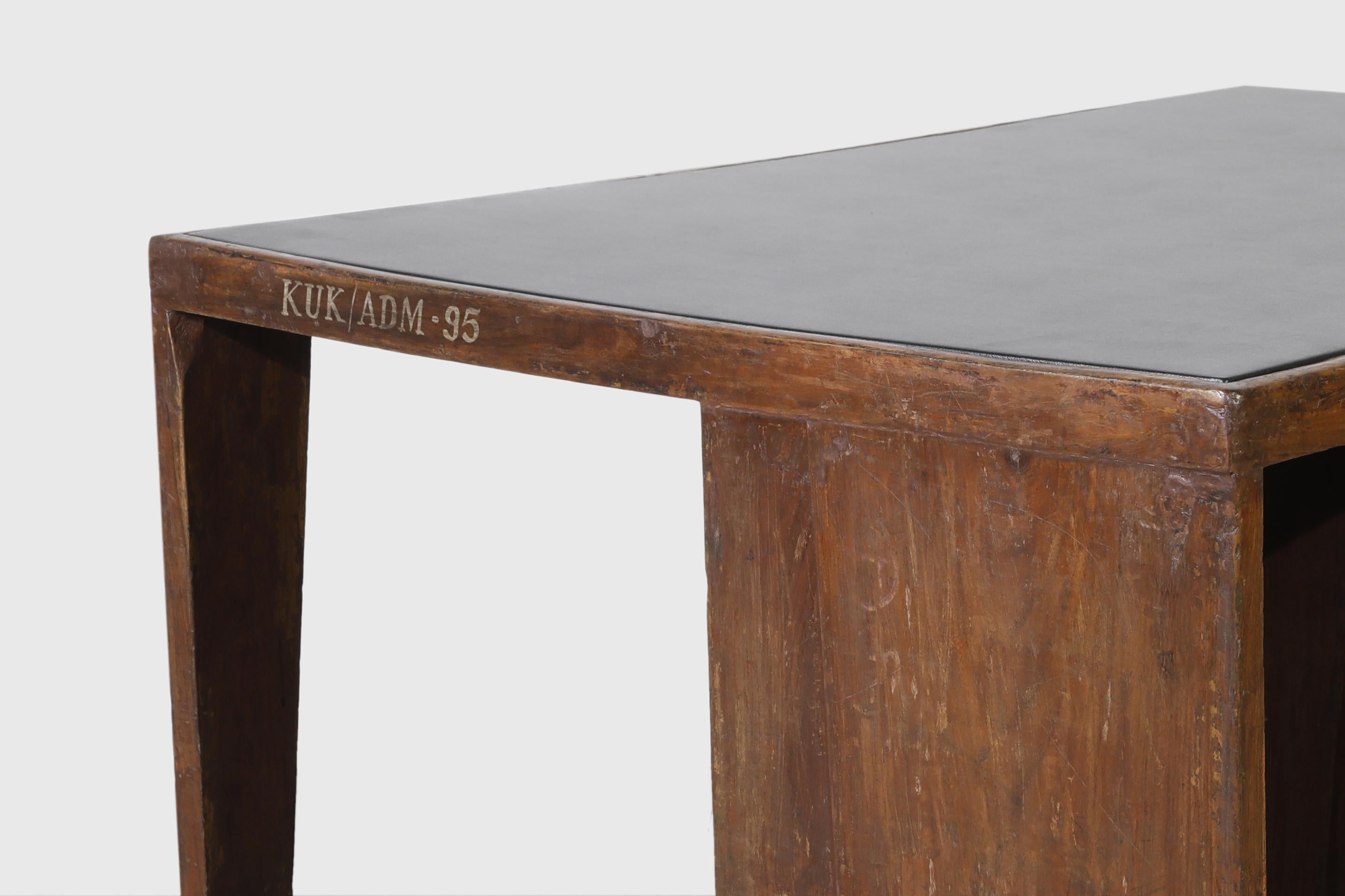 Pierre Jeanneret PJ-BU-02 Clark Table / Authentic Mid-Century Modern, Chandigarh In Good Condition In Zürich, CH