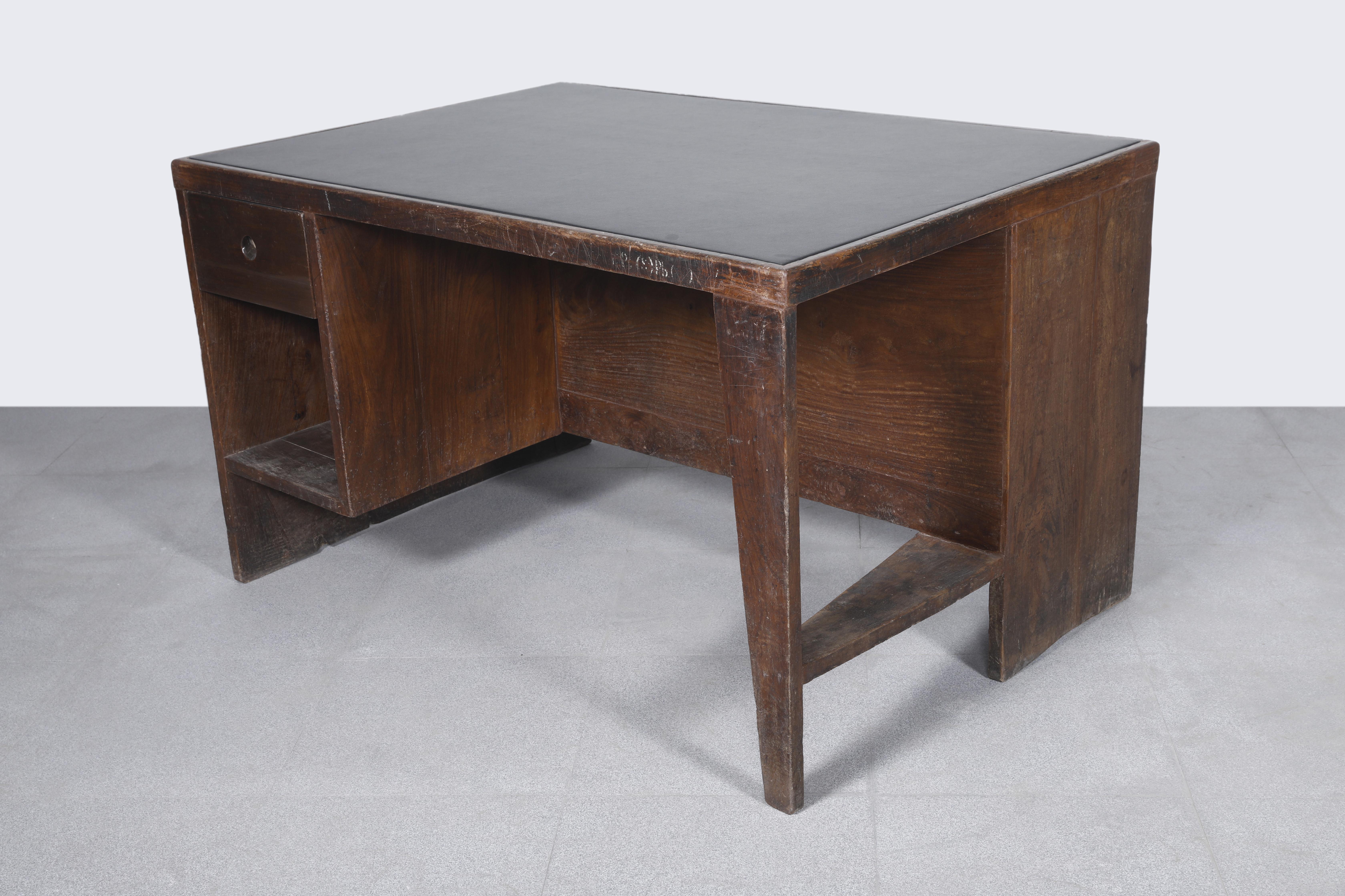 Indian Pierre Jeanneret PJ-BU-02 Clark Table Chandigarh / Authentic Mid-Century Modern