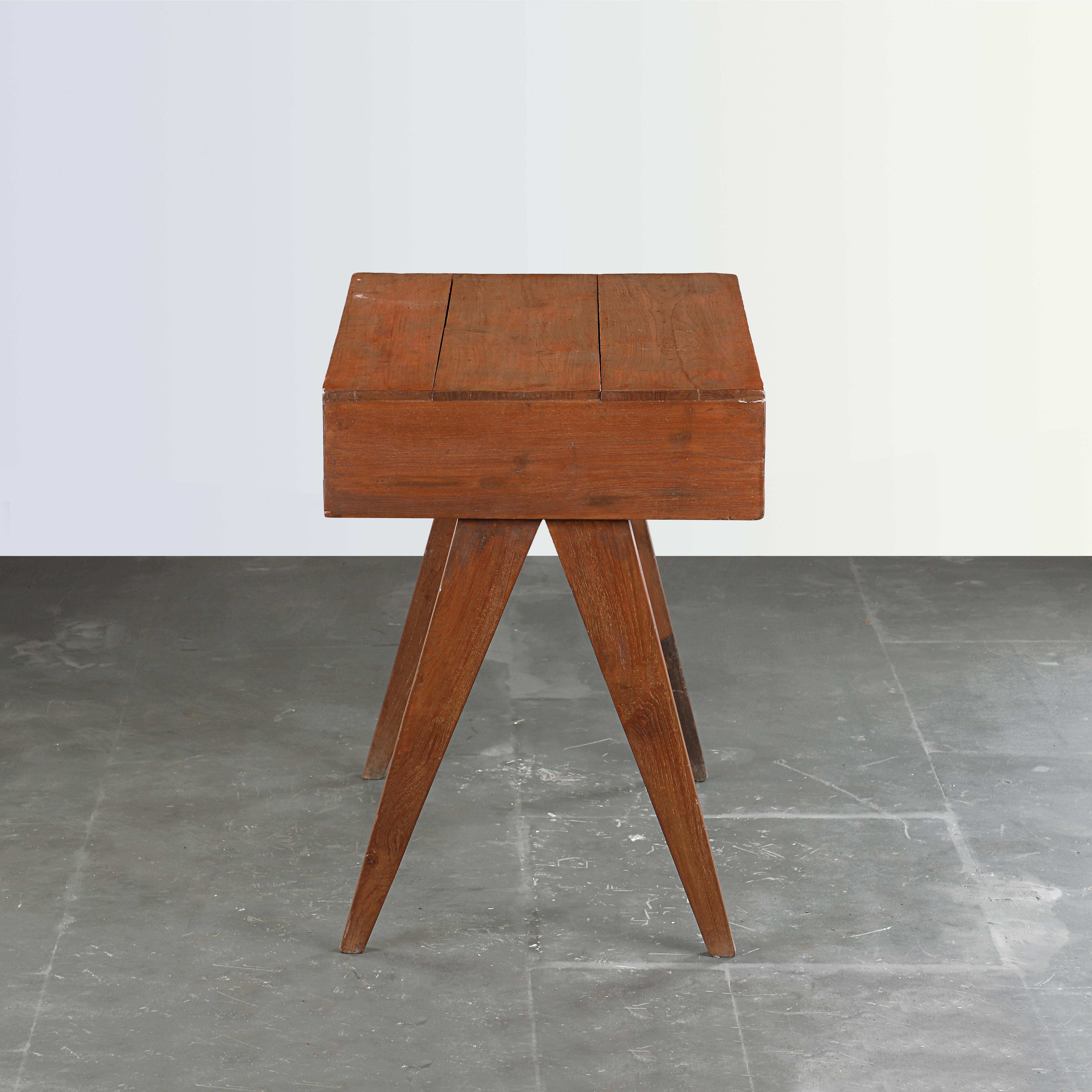 Mid-20th Century Pierre Jeanneret PJ-BU-08-A Student Desk / Authentic Mid-Century Modern  For Sale