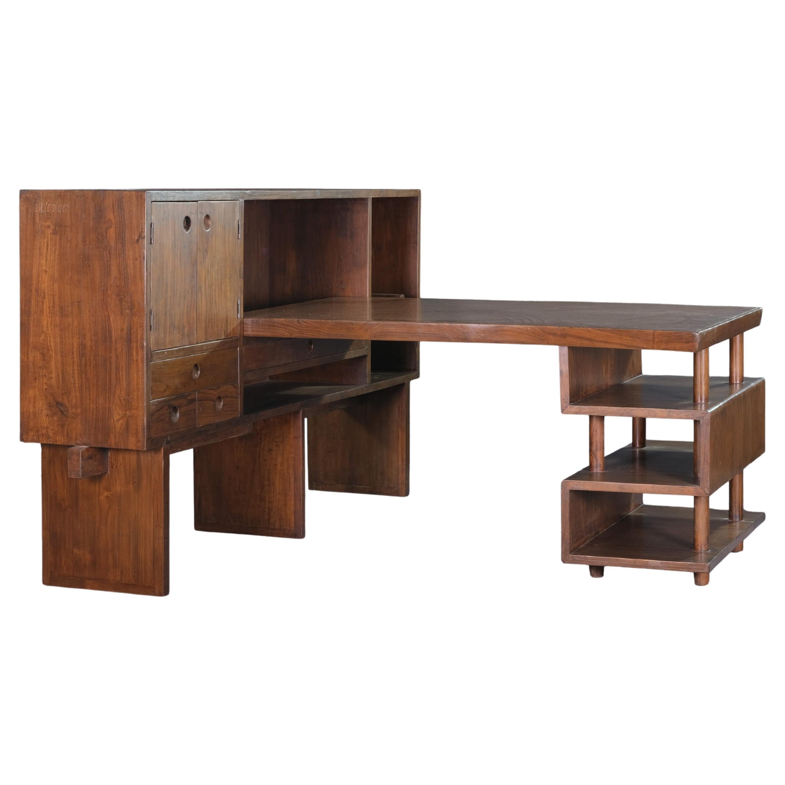 Pierre Jeanneret PJ-BU-13-A High Court Desk / Authentic Mid-Century Modern For Sale