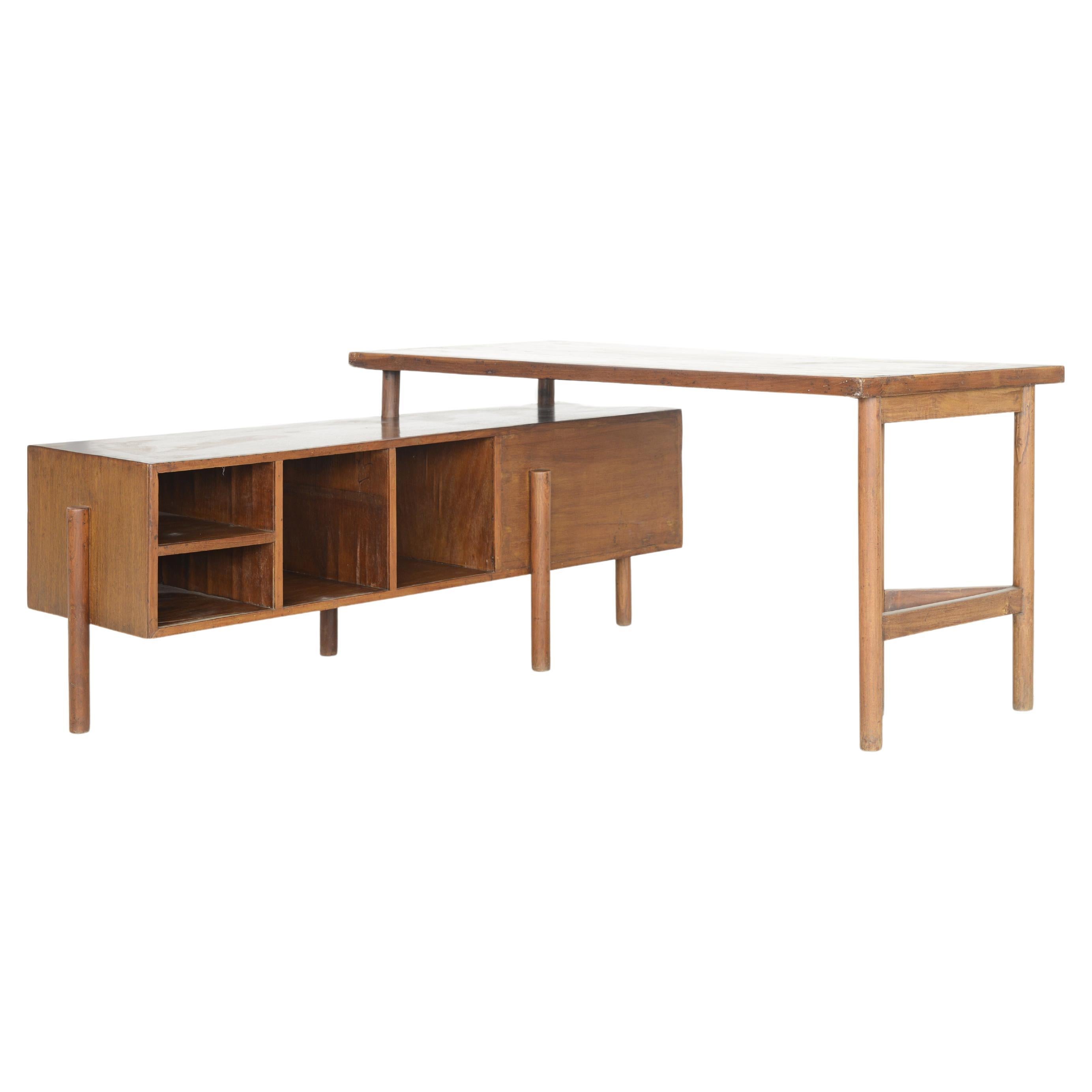 Pierre Jeanneret PJ-BU-14-A Executive Desk / Authentic Mid-Century Modern For Sale