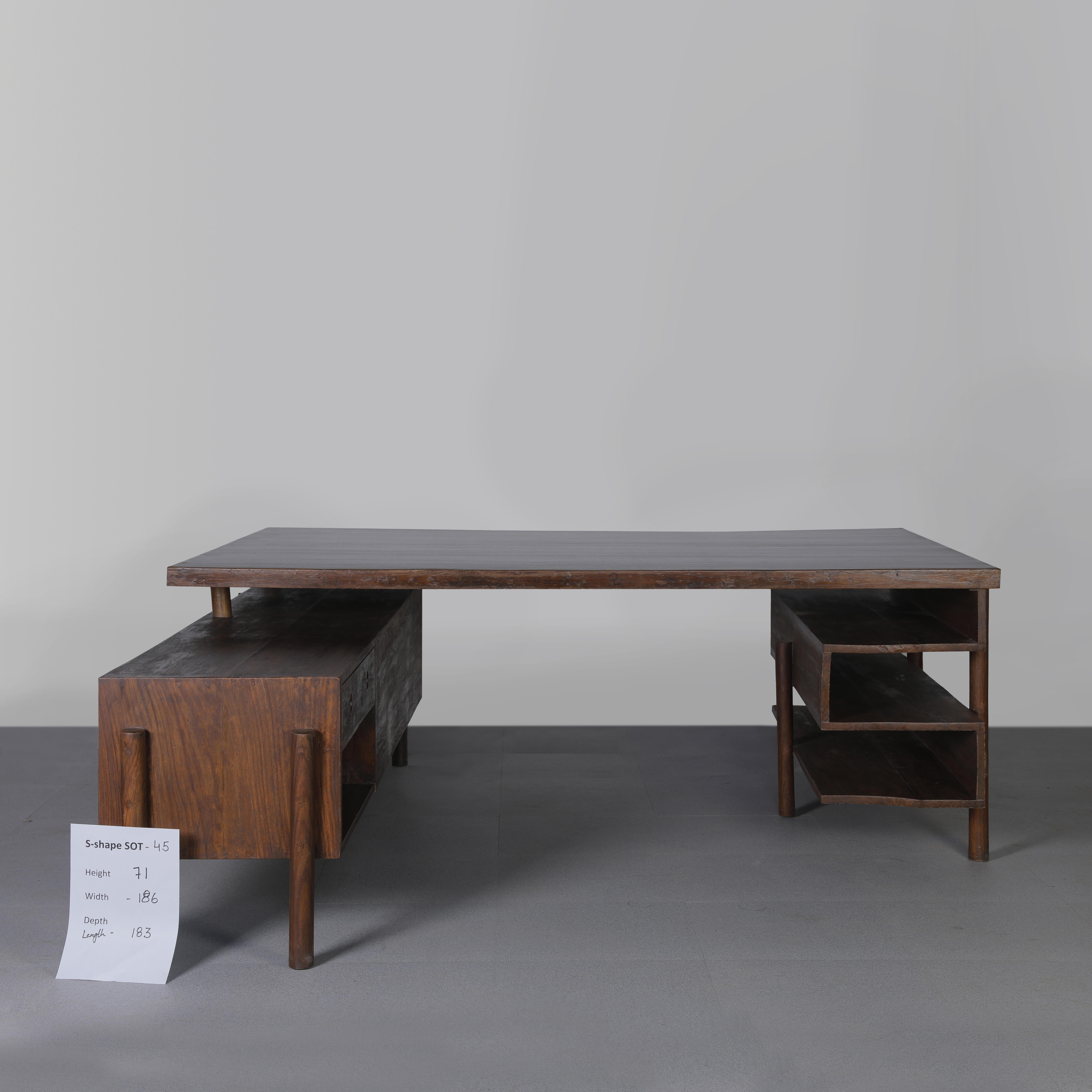 Pierre Jeanneret PJ-BU-16-A Z-Element Table / Authentic Mid-Century Modern In Good Condition For Sale In Zürich, CH