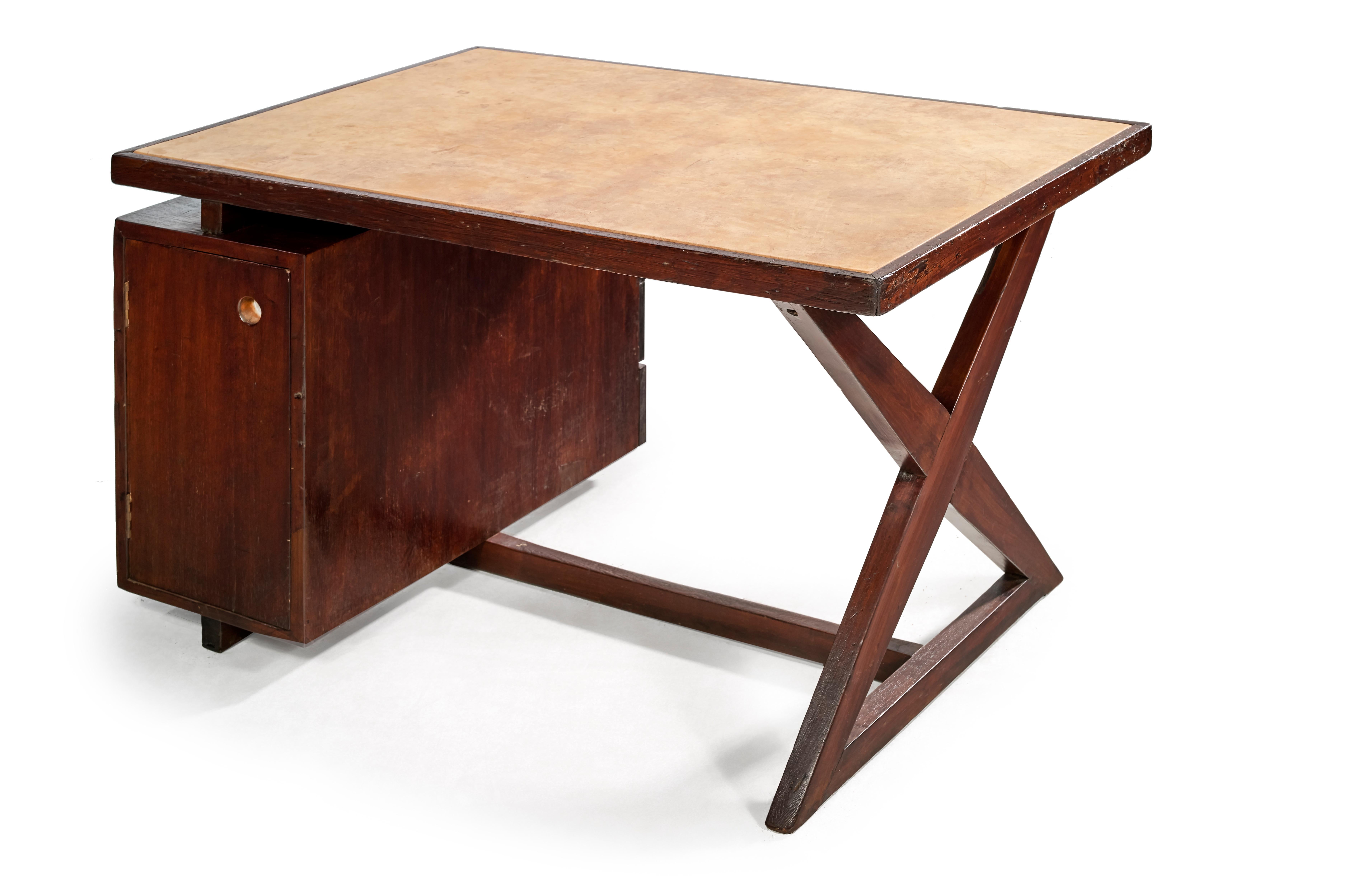 Leather Pierre Jeanneret, PJ-BU-19-A, X Desk