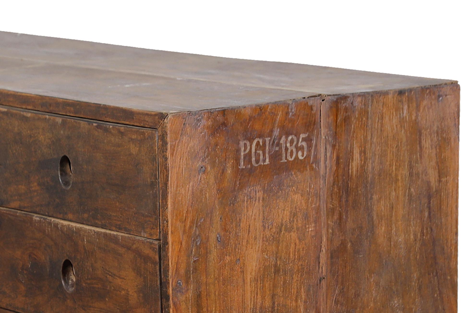 Pierre Jeanneret PJ-R-01-C Large Cabinet in Teak for the Chandigarh Project In Good Condition For Sale In Toronto, Ontario