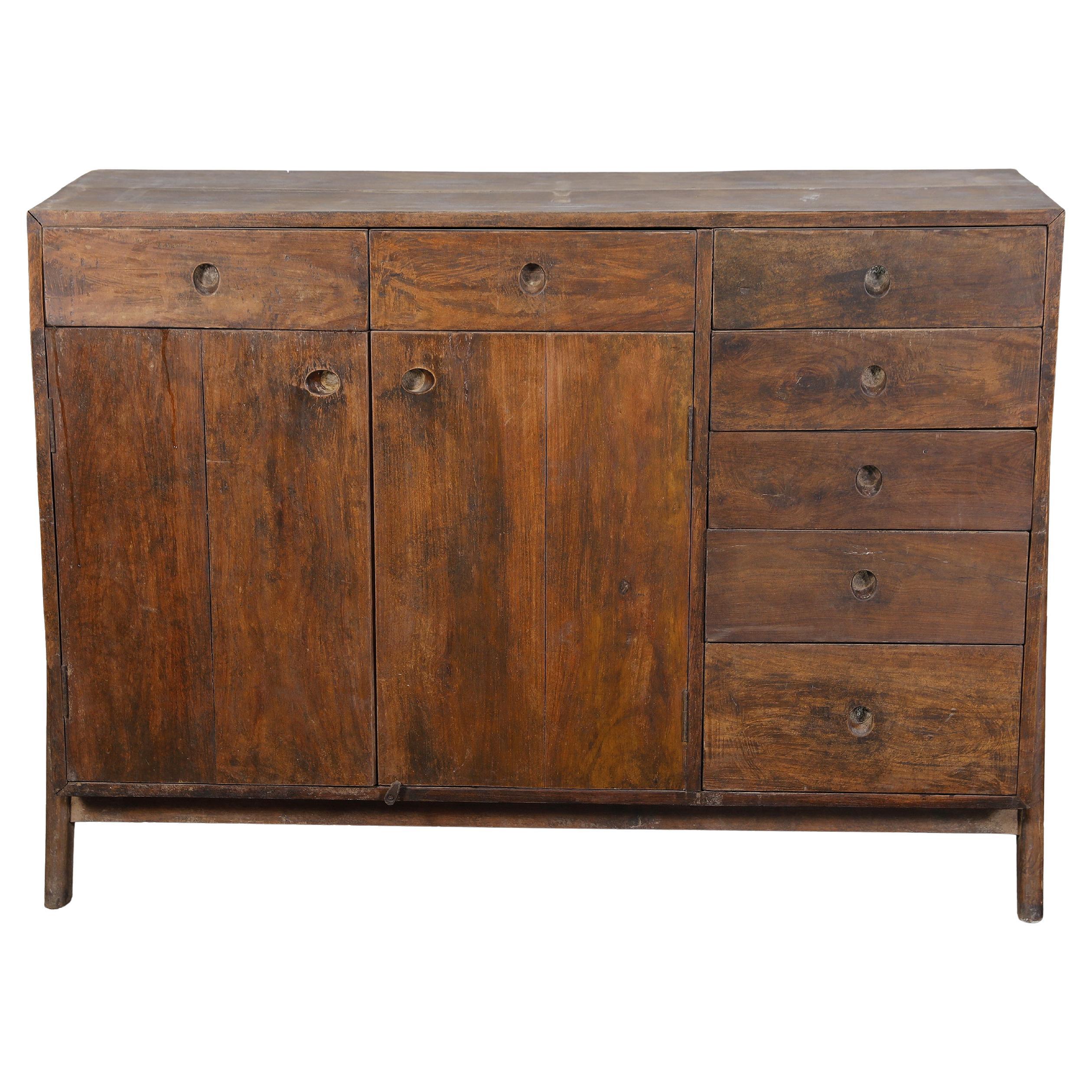 A.I.C. Pierre Jeanneret PJ-R-01-C Grande Armadio in Teak per il progetto Chandigarh