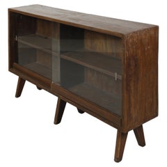 Pierre Jeanneret PJ-R-13-A Glass-Fronted Bookcase / Authentic Mid-Century Modern