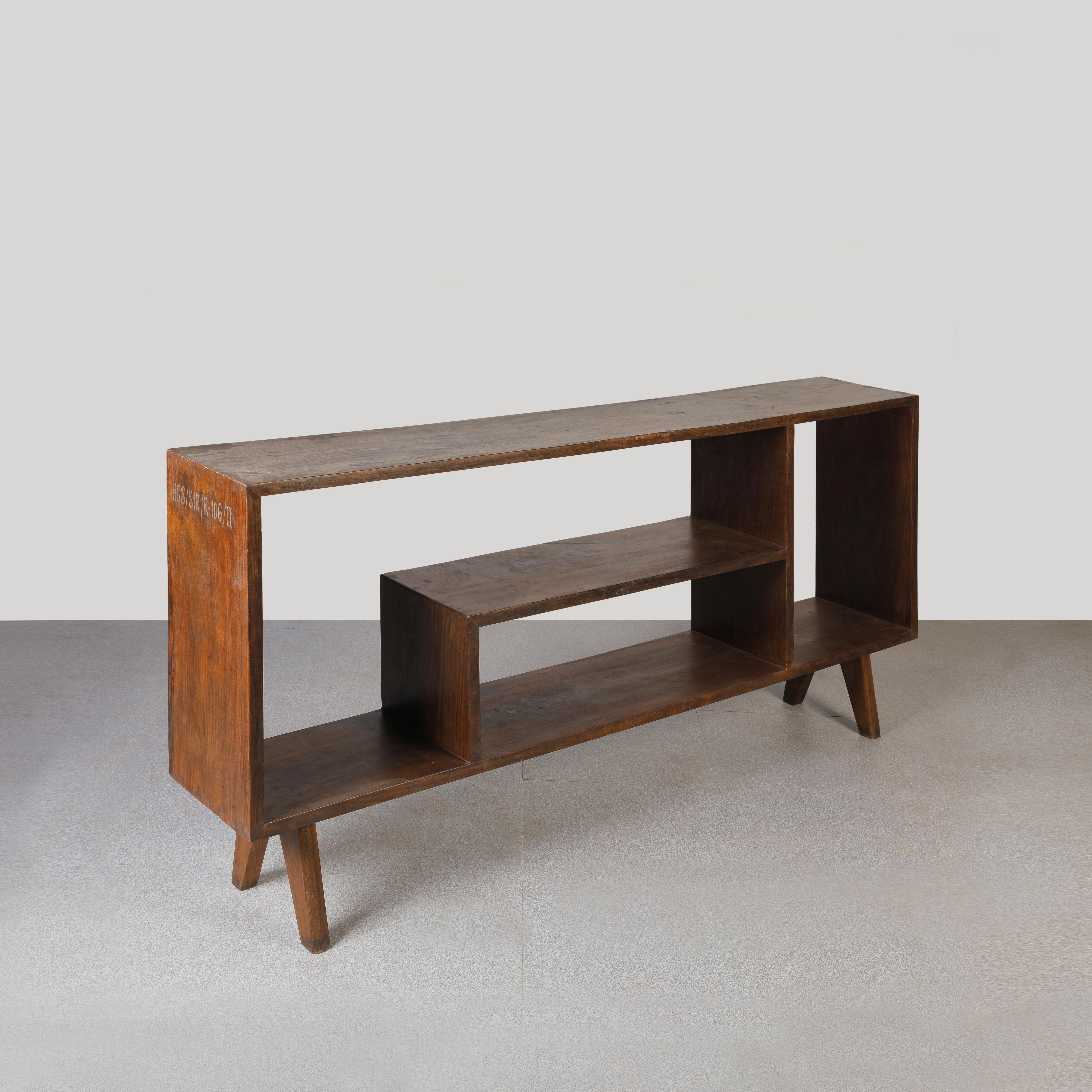 Indian Pierre Jeanneret PJ-R-16-A File Rack / Authentic Mid-Century Modern Chandigarh For Sale