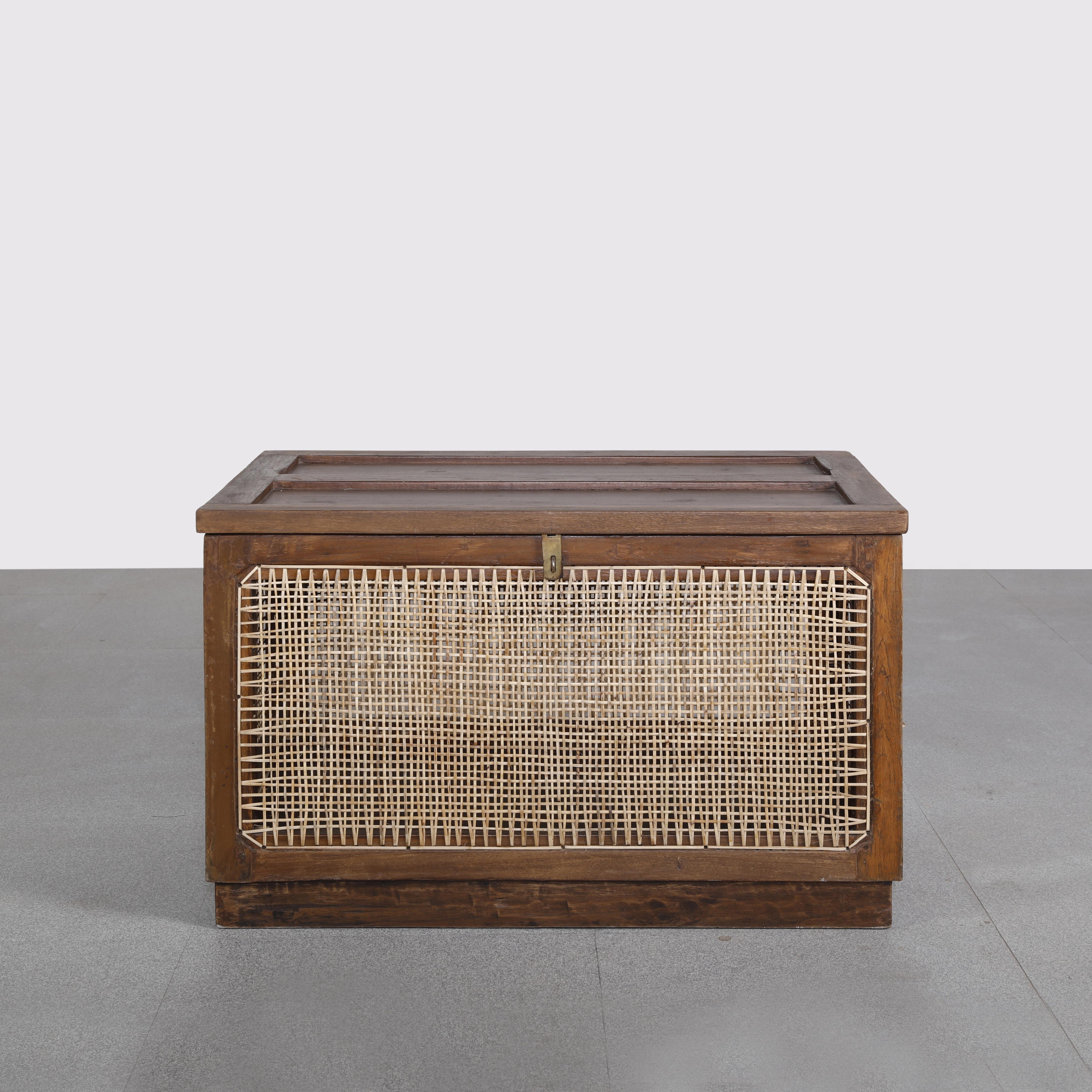 Indian Pierre Jeanneret PJ-R-23-A Linen Box / Authentic Mid-Century Modern For Sale