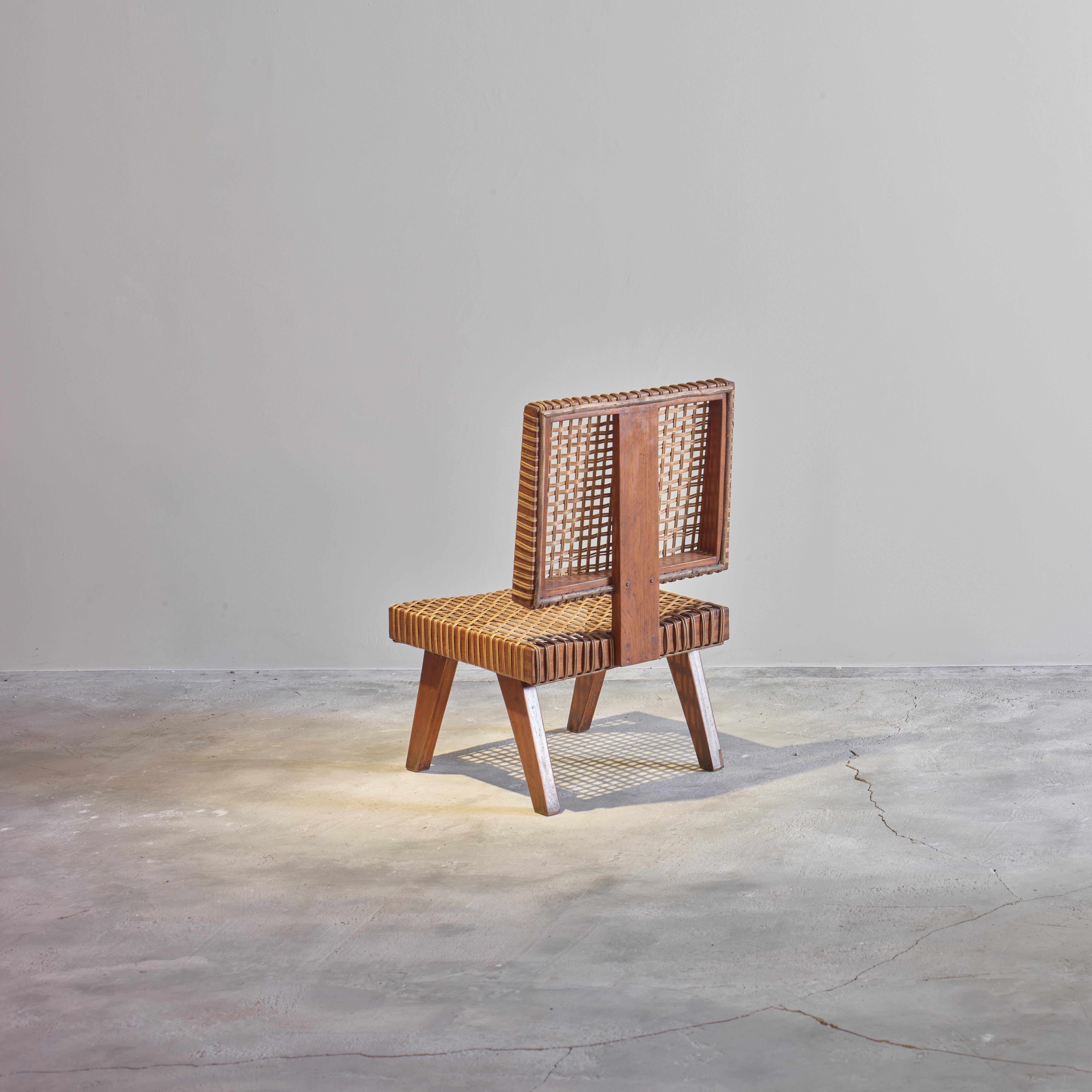 Pierre Jeanneret PJ-Rare Chair / Authentischer Mid-Century Modern-Stuhl (Indisch) im Angebot