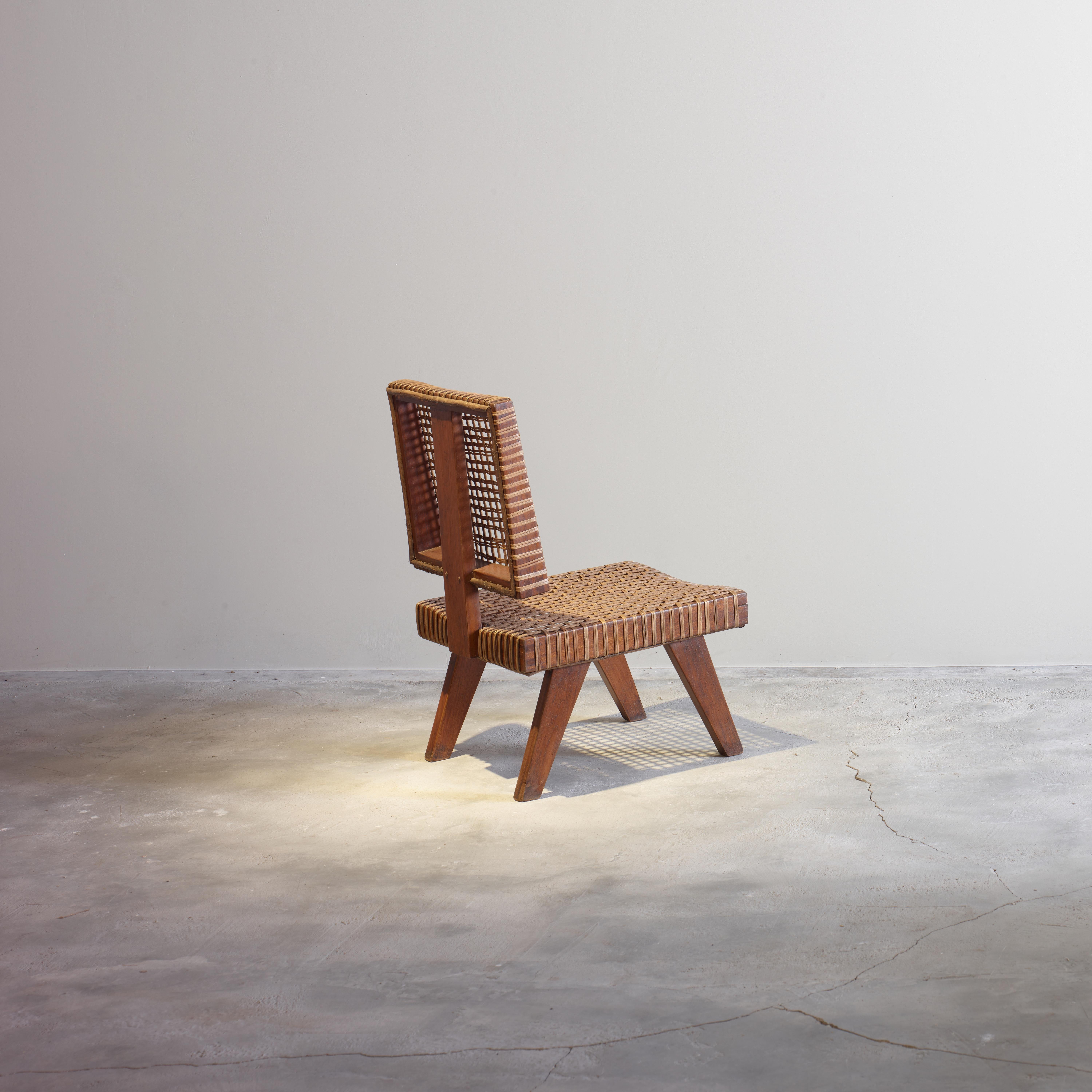 Cane Pierre Jeanneret PJ-Rare Chair / Authentic Mid-Century Modern For Sale