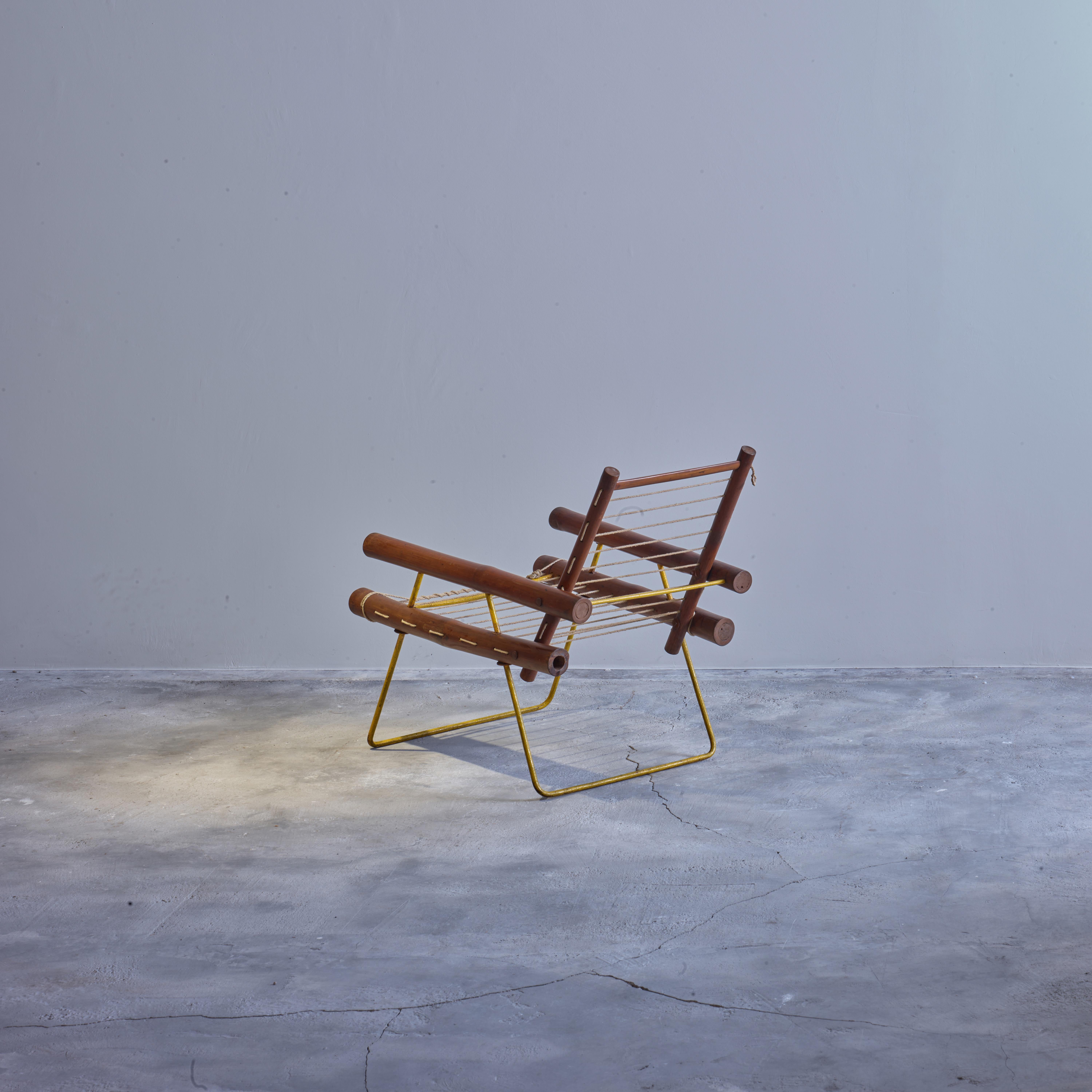 Pierre Jeanneret PJ-SI-04-A Bamboo Chair Early Prototype / Mid-Century Modern In Good Condition For Sale In Zürich, CH