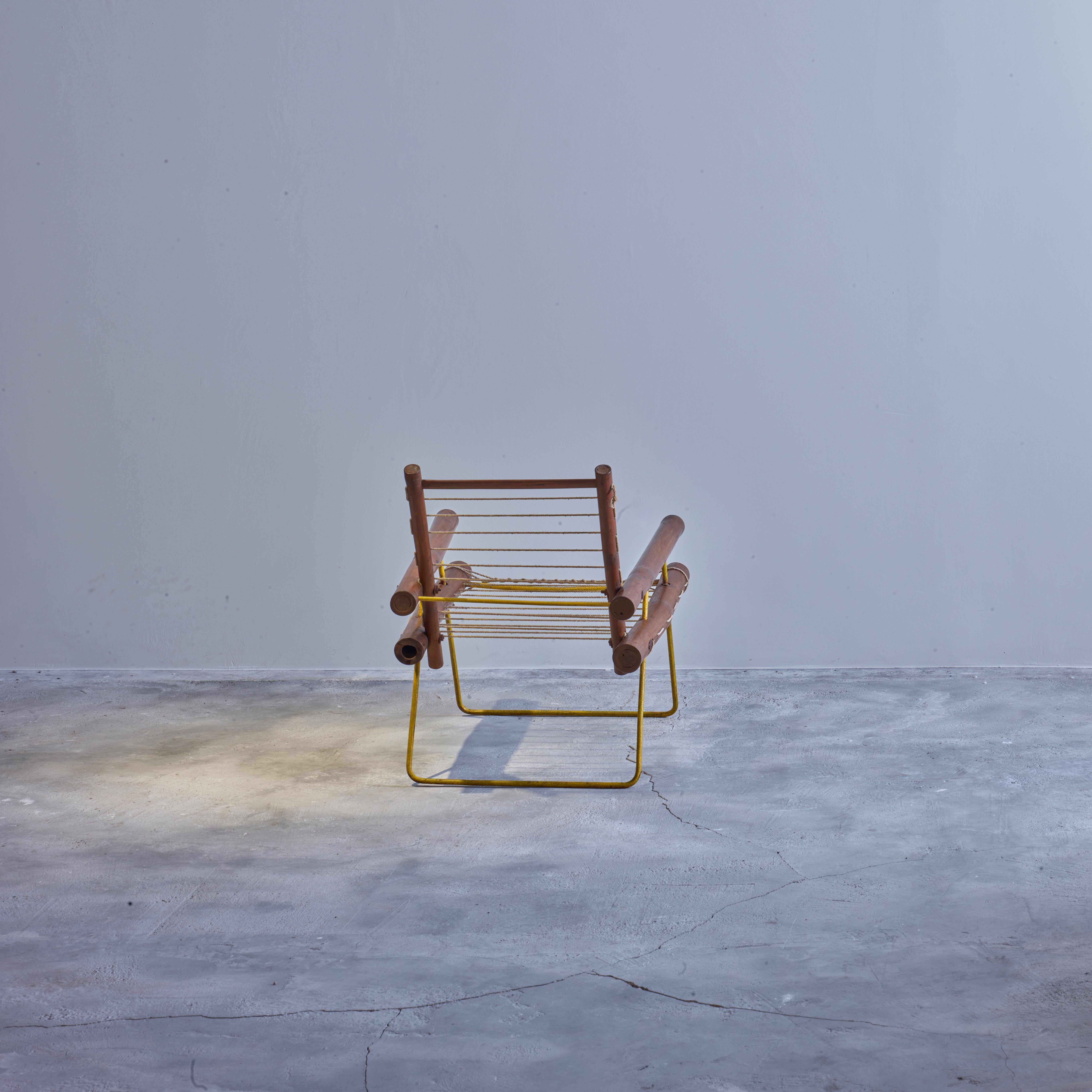 Pierre Jeanneret PJ-SI-04-A Chaise en bambou, prototype précoce/moderne du milieu du siècle dernier Bon état - En vente à Zürich, CH