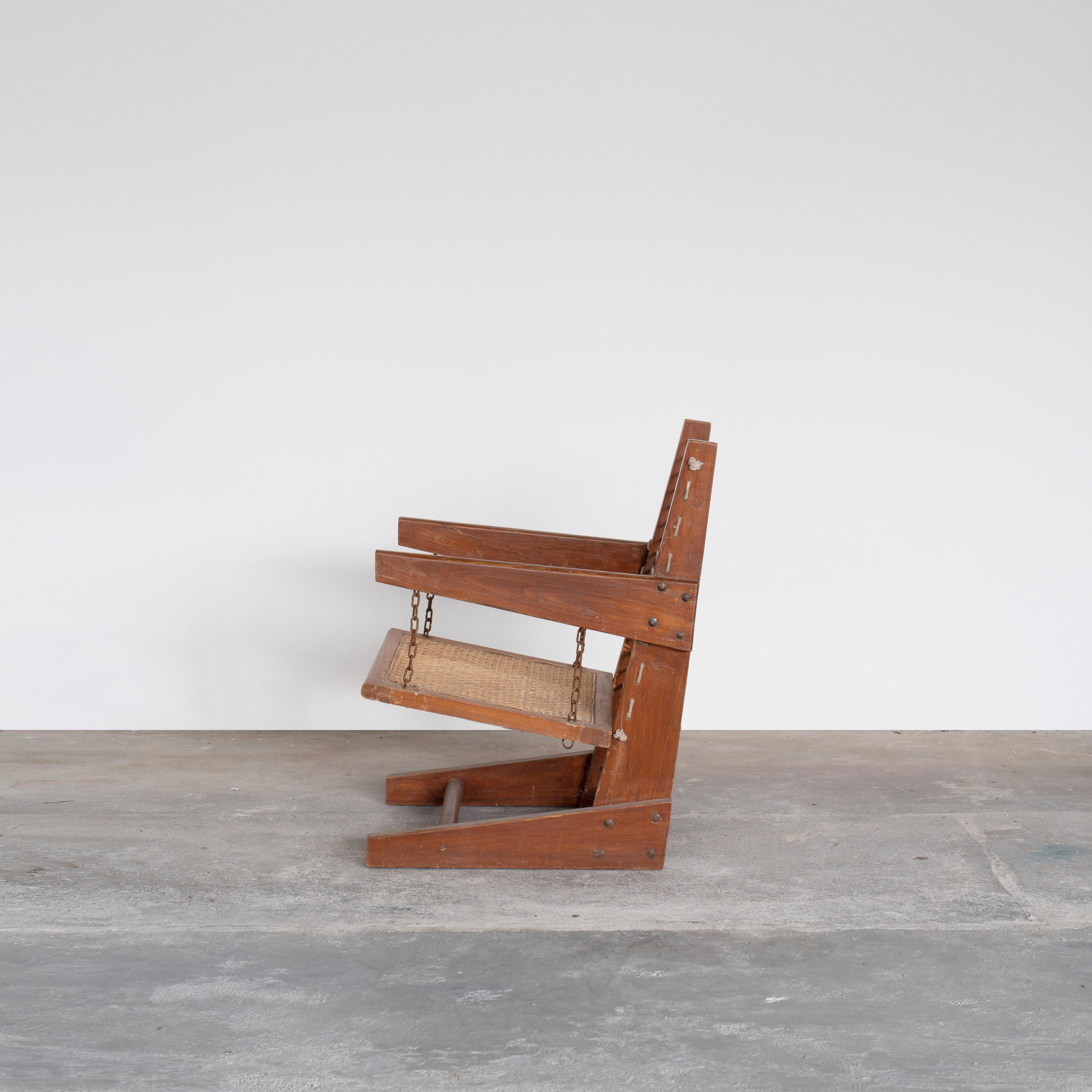 Indian Pierre Jeanneret PJ-SI-07-A Hanging Armchair/ Mid-Century Modern Chandigarh  For Sale