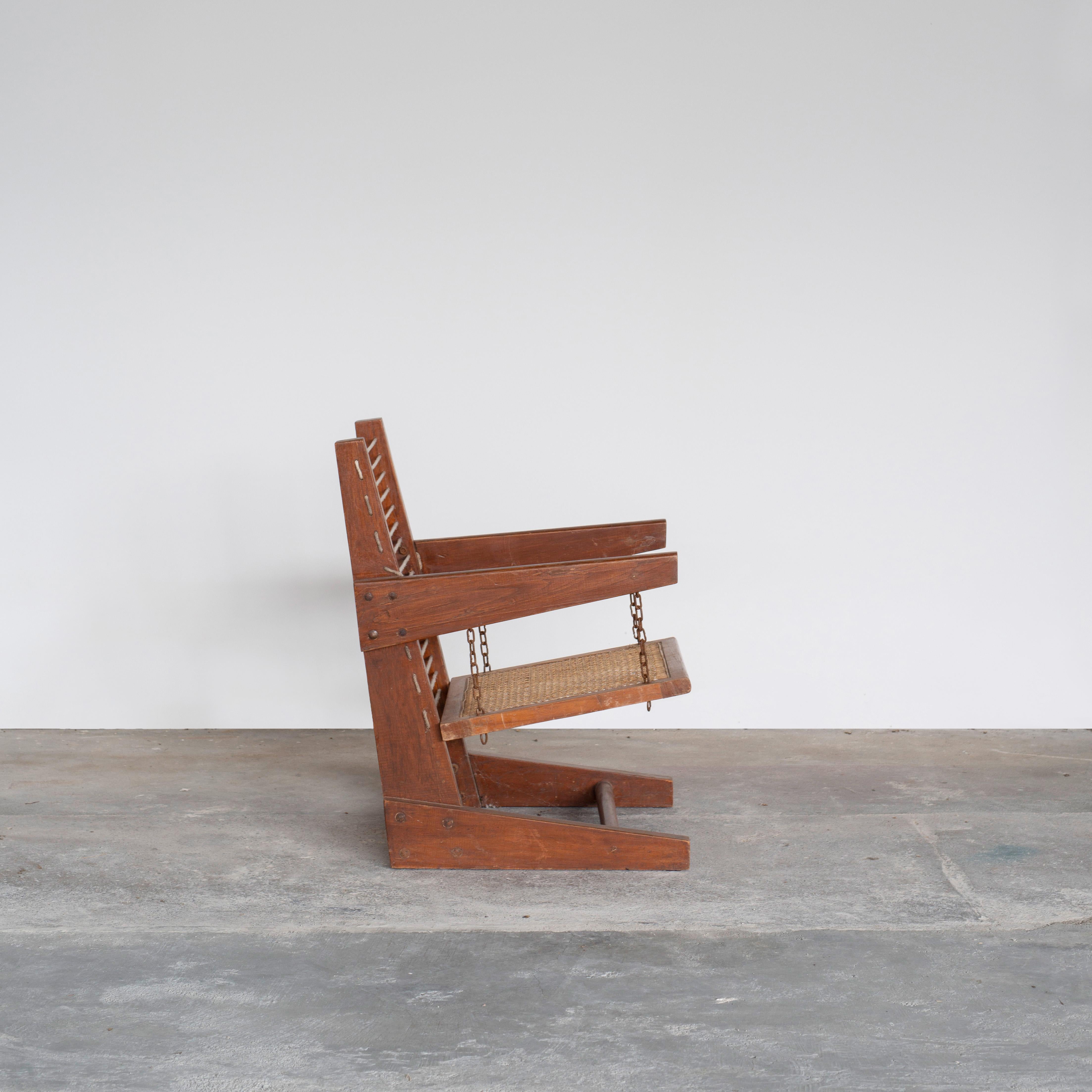Metal Pierre Jeanneret PJ-SI-07-A Hanging Armchair/ Mid-Century Modern Chandigarh  For Sale