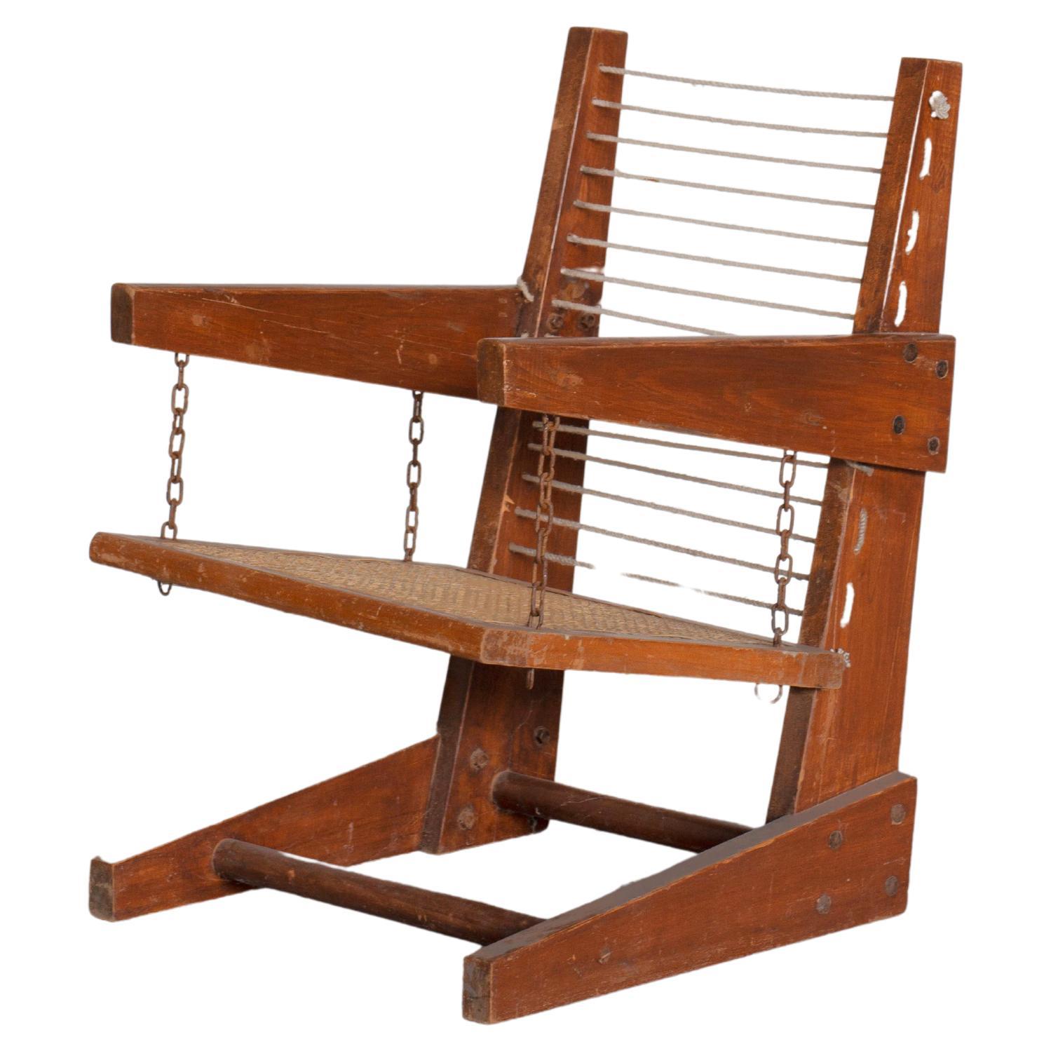 Fauteuil suspendu Pierre Jeanneret PJ-SI-07-A, mi-siècle moderne Chandigarh