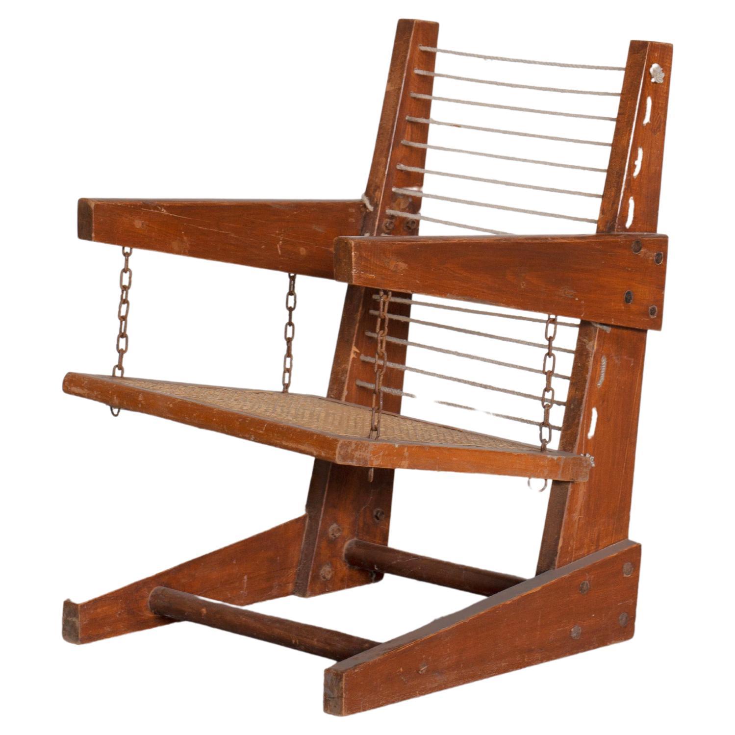 Pierre Jeanneret PJ-SI-07-A Hanging Armchair/ Mid-Century Modern Chandigarh  For Sale