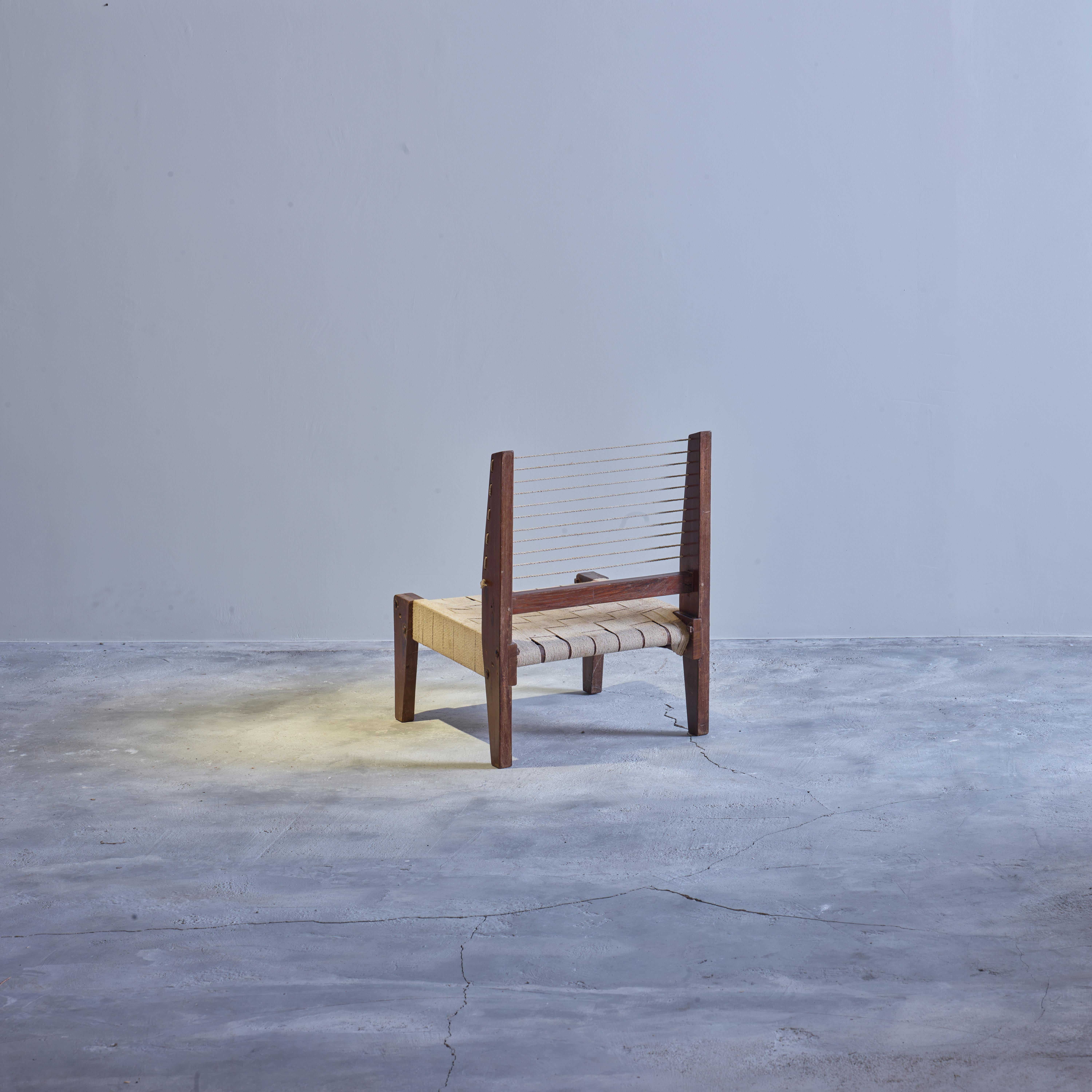 Pierre Jeanneret PJ-SI-08-A Butaca sin brazos / Moderna de mediados de siglo Chandigarh mediados del siglo XX en venta