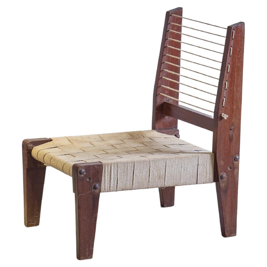 Pierre Jeanneret PJ-SI-08-A Sessel ohne Armlehne / Mid-Century Modern Chandigarh 