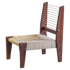 Vintage Pierre Jeanneret PJ-SI-08-A Armless Easy Chair / Mid-Century Modern Chandigarh 