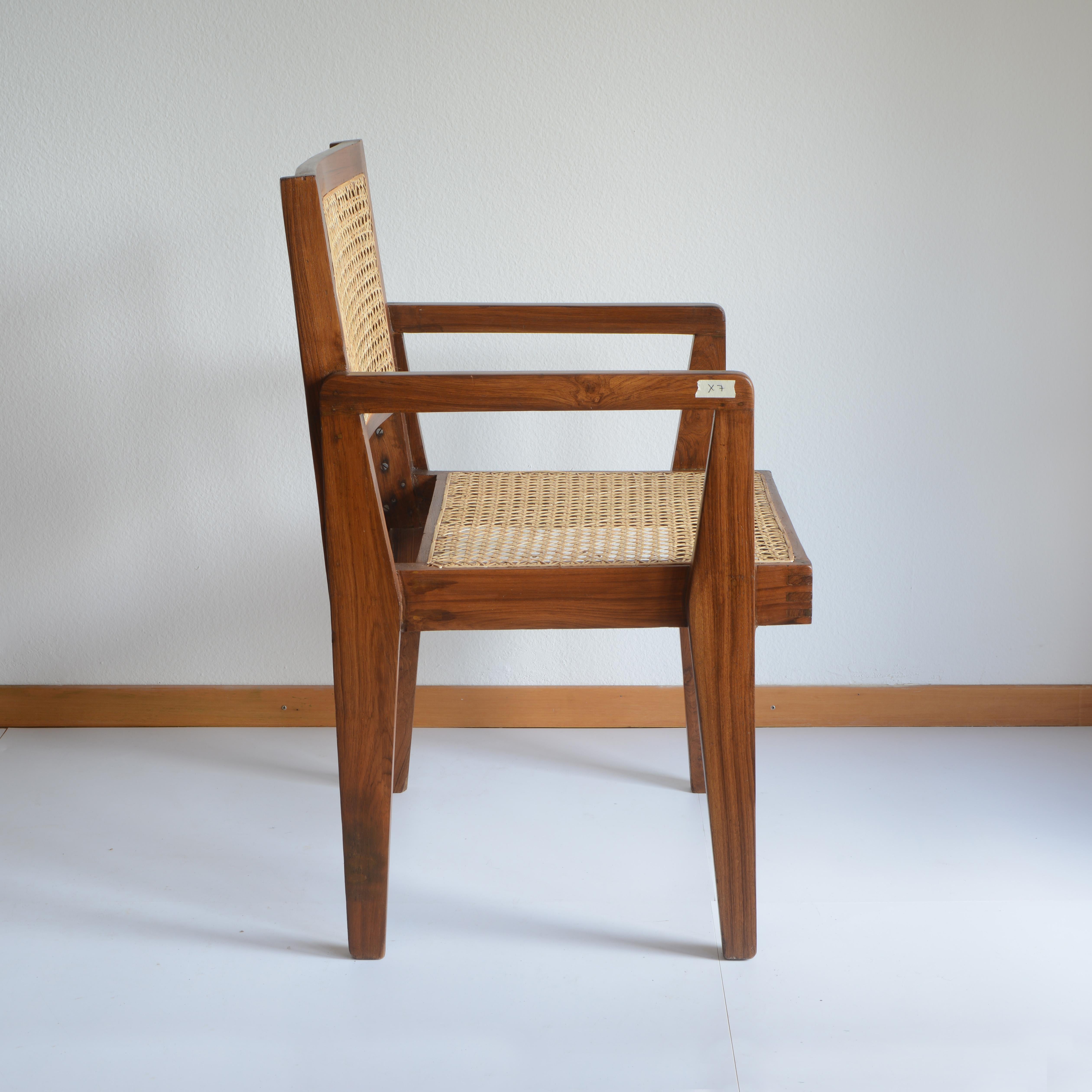 Chaise Pierre Jeanneret PJ-SI-20-A/Authentique mi-siècle moderne Bon état - En vente à Zürich, CH