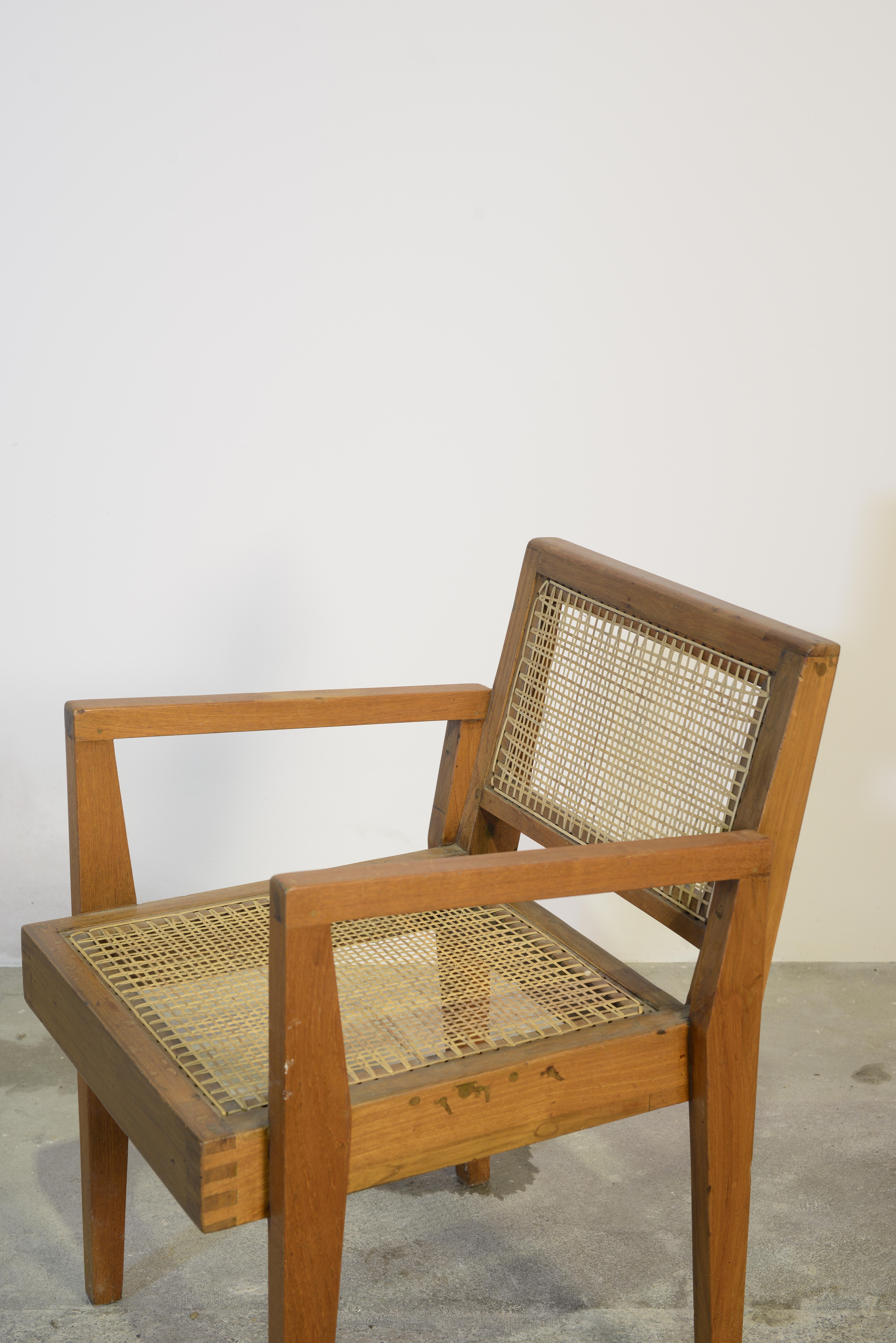 Chaises Pierre Jeanneret PJ-SI-20-A, 1955-1960, Authentique Mid-Century Modern 5