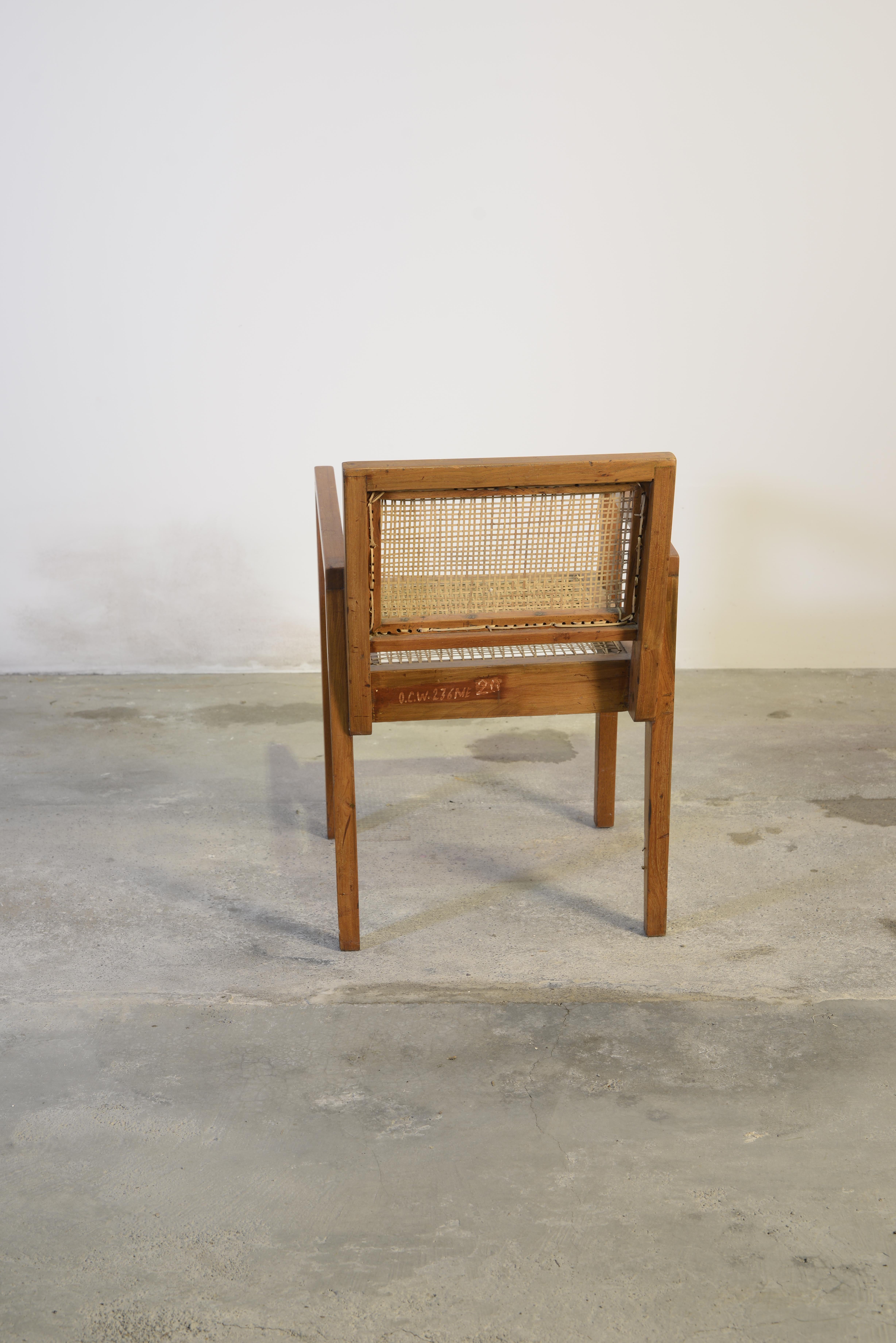 Chaises Pierre Jeanneret PJ-SI-20-A, 1955-1960, Authentique Mid-Century Modern Bon état à Zürich, CH