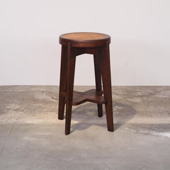 Pierre Jeanneret PJ-SI-21-A, Paar Hocker mit hohem Fuß, authentisch, Mid-Century Modern